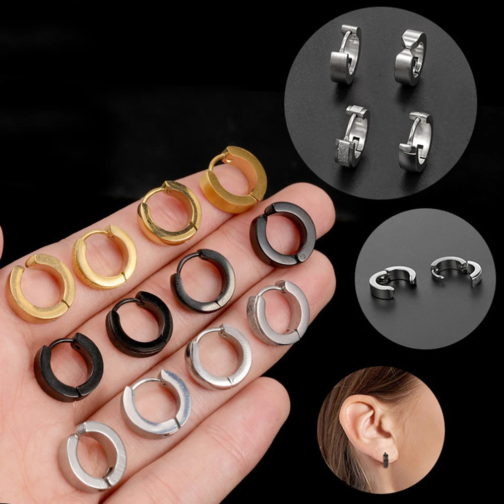Stainless Steel Round Personality Ear Buckles Men's Stud Earrings Fashion Frosted Gold Earless Pierced Ear Clips Hip Hop Sports
Stainless Steel Round Personality Ear Buckles Men's Stud Earrings Fashion Frosted Gold Earless Pierced Ear Clips Hip Hop Sports