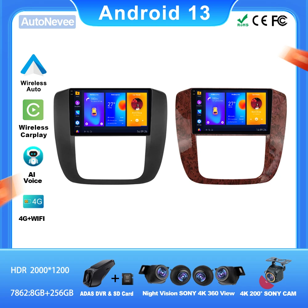 Android For GMC Yukon Chevrolet Tahoe Suburban 2007 - 2012 Car Auto Carplay Radio Stereo Head Unit Multimedia Player Dash Cam BT
Android For GMC Yukon Chevrolet Tahoe Suburban 2007 - 2012 Car Auto Carplay Radio Stereo Head Unit Multimedia Player Dash Cam BT