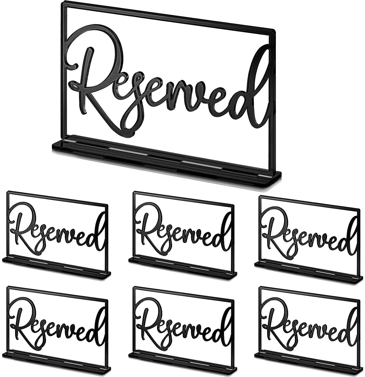10/20/30pcs Acrylic Reserved Table Mark Wedding Sign Board Party Banquet Church Restaurant Business Office Seat Reservation Card
10/20/30pcs Acrylic Reserved Table Mark Wedding Sign Board Party Banquet Church Restaurant Business Office Seat Reservation Card