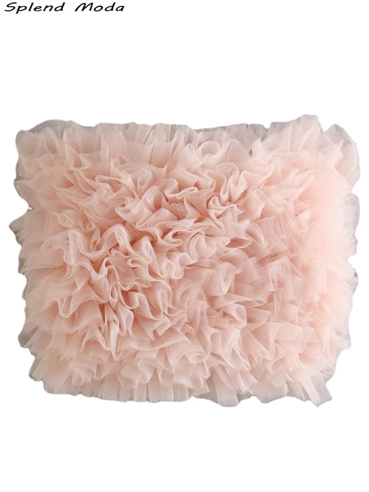 2022 Za Summer Sweet Style Pink Mesh Zipper Knitted Tube Tops Women Sexy Tight Sleeveless Stretch Fabric Chic Cute Crop Tops
2022 Za Summer Sweet Style Pink Mesh Zipper Knitted Tube Tops Women Sexy Tight Sleeveless Stretch Fabric Chic Cute Crop Tops