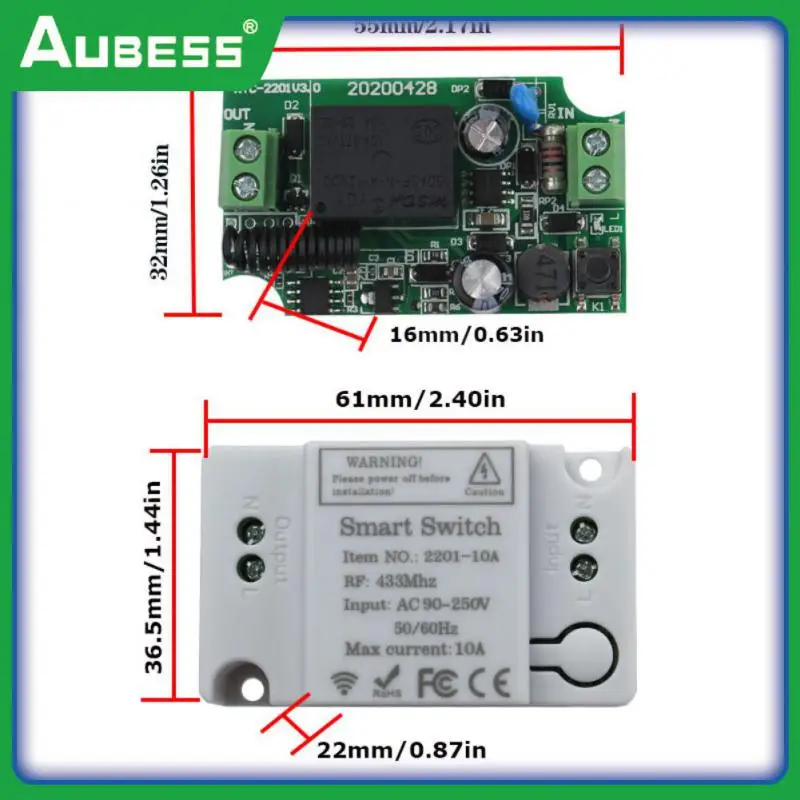 Portable 220v Mini Relay Receiver Lighting Control Rf 433mhz Smart Switch Wireless Wiring-free Panel Foldable
Portable 220v Mini Relay Receiver Lighting Control Rf 433mhz Smart Switch Wireless Wiring-free Panel Foldable