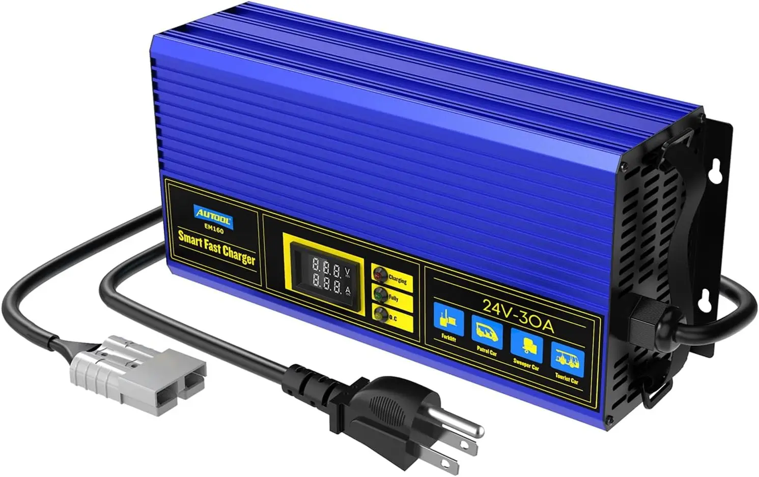 30A Forklift Battery Charger, Fully-Automatic Pallet Jack & Forklift & Club Car Charger Smart Portable Charger for 200A
30A Forklift Battery Charger, Fully-Automatic Pallet Jack & Forklift & Club Car Charger Smart Portable Charger for 200A