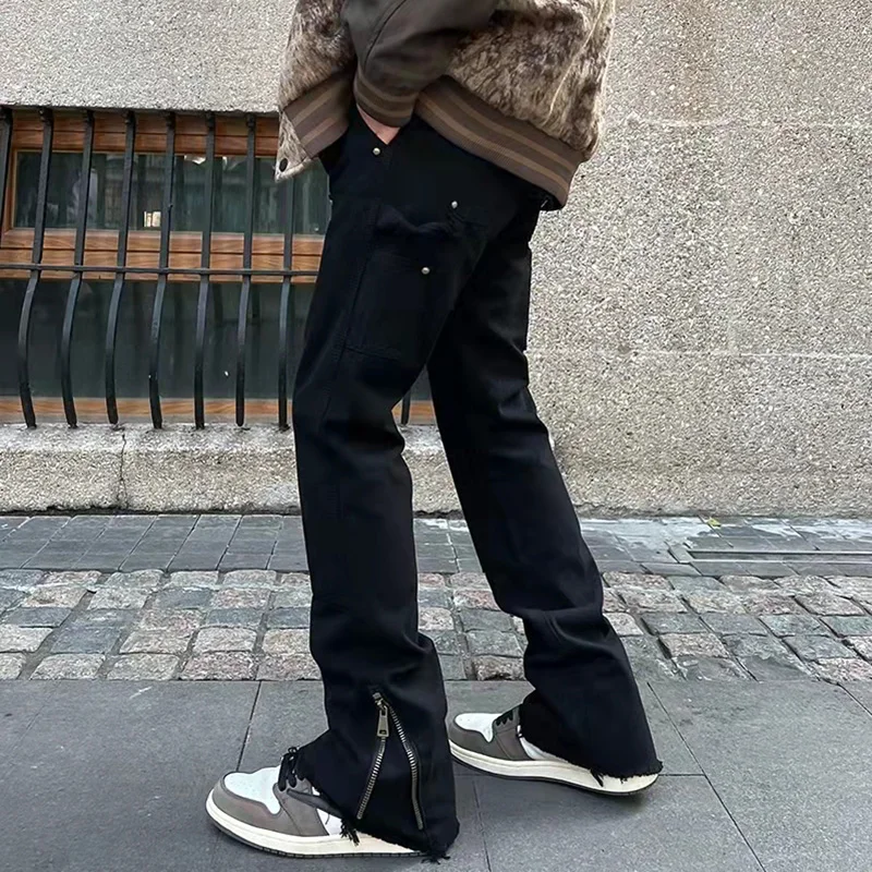 Harajuku Ankle Zipper Retro Black Mens Cargo Pants Spring Vibe Style High Street Wide Leg Loose Overalls Hip Hop Couple Trousers
Harajuku Ankle Zipper Retro Black Mens Cargo Pants Spring Vibe Style High Street Wide Leg Loose Overalls Hip Hop Couple Trousers