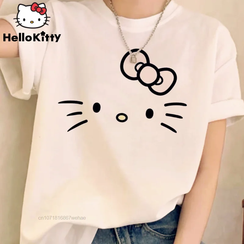 Hello Kitty Kawaii Anime T Shirt Sanrio Fashion Women Top Summer Korean Style Y2k Loose Oversize Harajuku T-shirt Couple Clothes
Hello Kitty Kawaii Anime T Shirt Sanrio Fashion Women Top Summer Korean Style Y2k Loose Oversize Harajuku T-shirt Couple Clothes