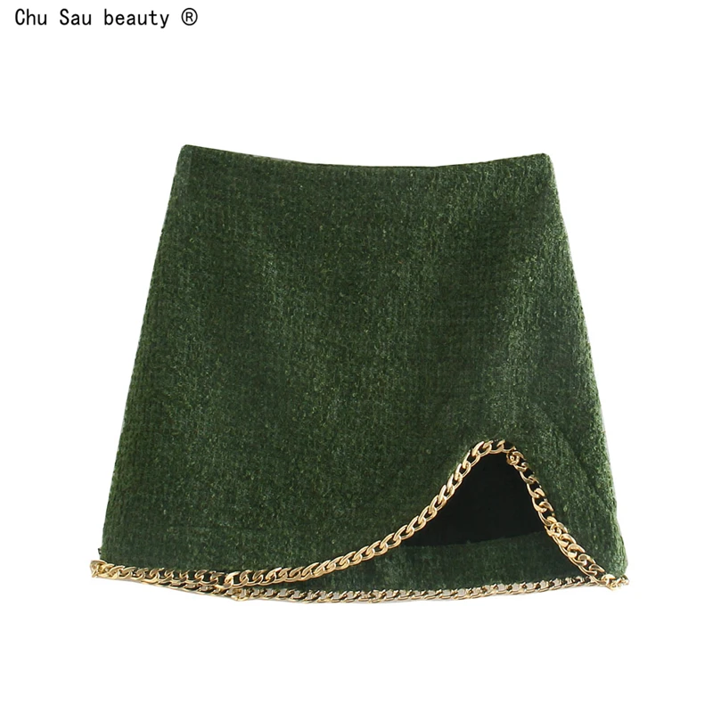 Spring Autumn 2021 New Fashion Sexy Female Chain Decoration Skirts High Waist Stitching Texture Asymmetric Mini Skirt Women
Spring Autumn 2021 New Fashion Sexy Female Chain Decoration Skirts High Waist Stitching Texture Asymmetric Mini Skirt Women