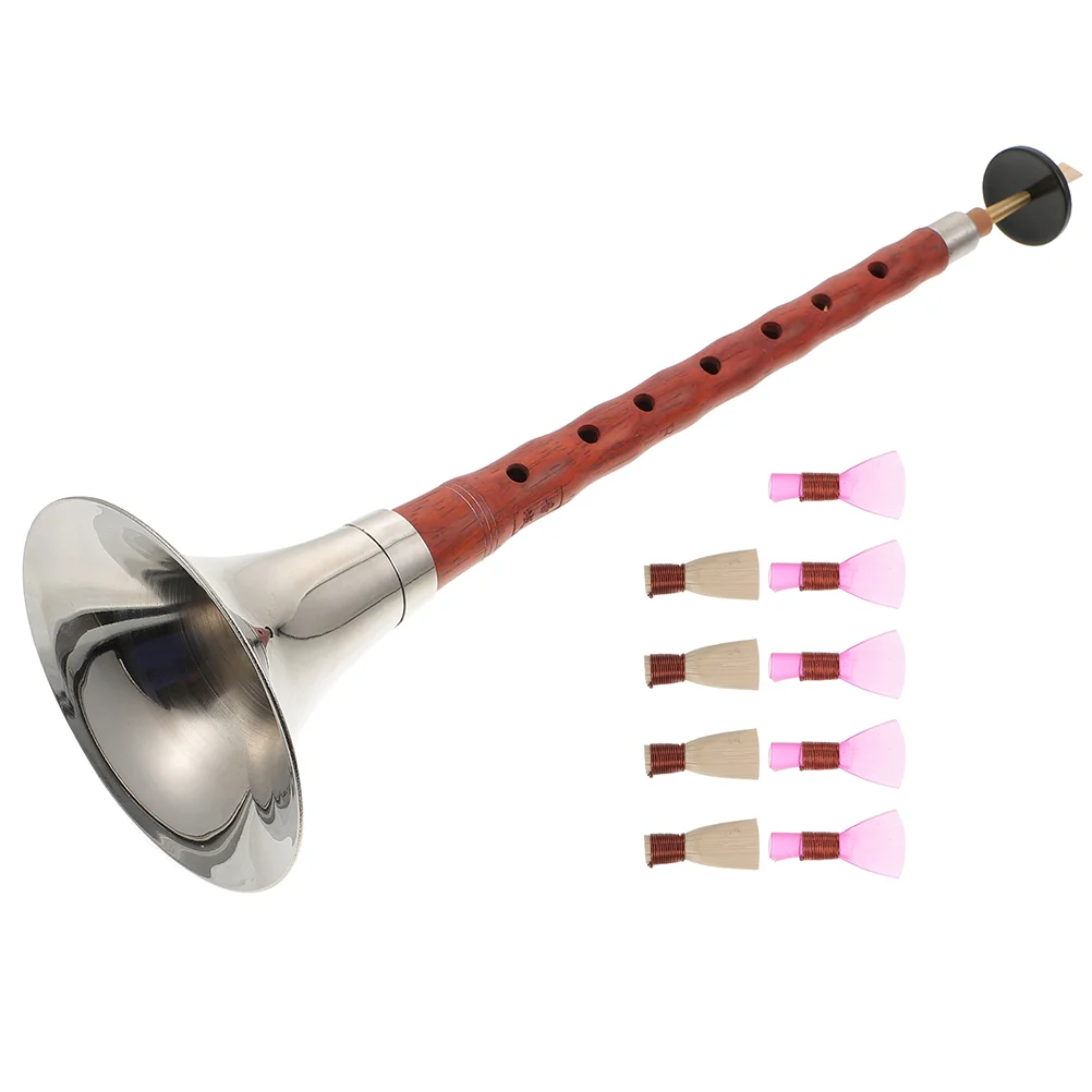 Suona Instrument Rosewood Professional Wind Chinese Musical Music Instruments Black Reeds Trumpet Handmade Ebony Sandalwood
Suona Instrument Rosewood Professional Wind Chinese Musical Music Instruments Black Reeds Trumpet Handmade Ebony Sandalwood