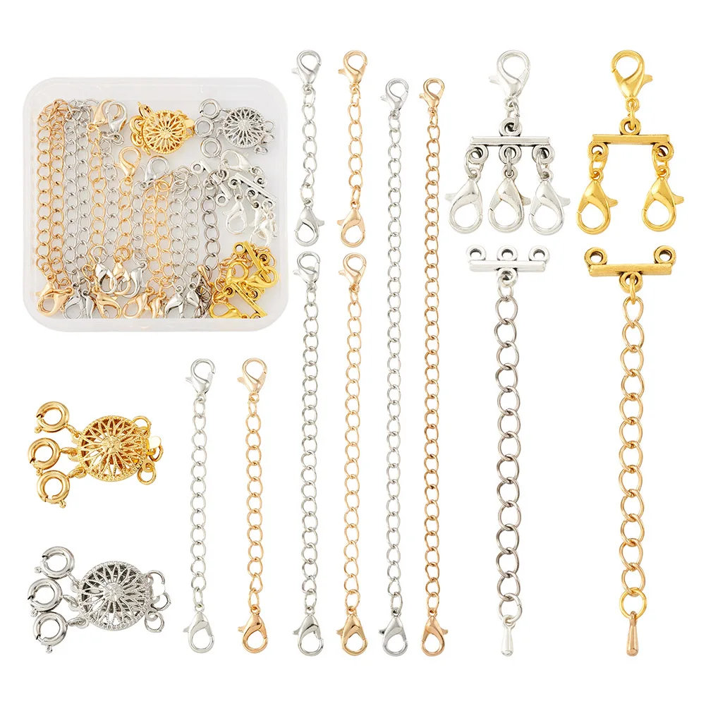 Многожильное ожерелье, многослойная цепочка-расширитель с карабином, ожерелье, браслет, аксессуары для изготовления ювелирных изделий 
Многожильное ожерелье, многослойная цепочка-расширитель с карабином, ожерелье, браслет, аксессуары для изготовления ювелирных изделий