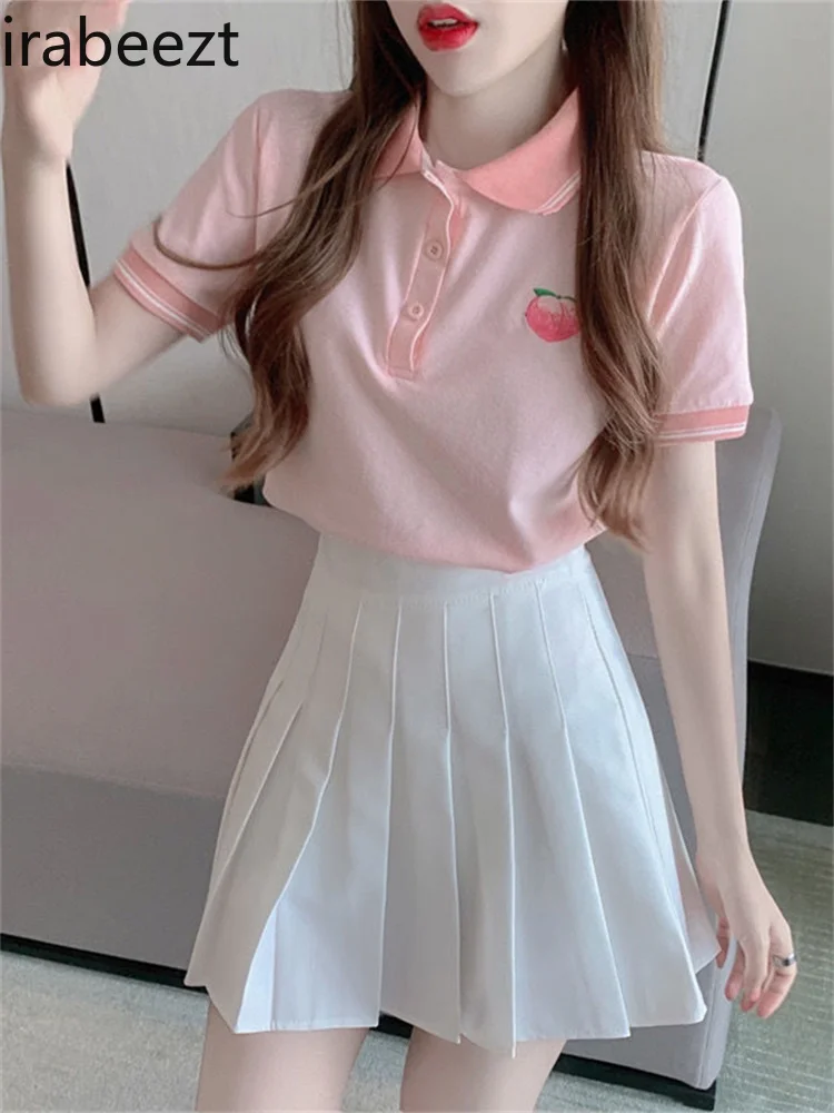 Irabeezt Summer Short Skirt Suits Women 2022 New Preppy Style Korean Neck Tops + High Waist Pleated Skirt Two-piece Clothes
Irabeezt Summer Short Skirt Suits Women 2022 New Preppy Style Korean Neck Tops + High Waist Pleated Skirt Two-piece Clothes