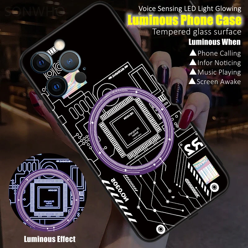Luxury Voice Sensing LED Light Glowing Circuit Phone Case for OPPO Reno 5 6 7 8 9 SE Pro Plus Find X5 Pro Luminous Protector
Luxury Voice Sensing LED Light Glowing Circuit Phone Case for OPPO Reno 5 6 7 8 9 SE Pro Plus Find X5 Pro Luminous Protector