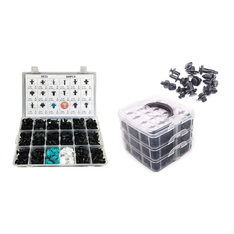 299 шт./компл. 18 размеров автомобильные крепежные зажимы с 620 шт. универсальных смешанных крепежных зажимов для бампера автомобиля
299 шт./компл. 18 размеров автомобильные крепежные зажимы с 620 шт. универсальных смешанных крепежных зажимов для бампера автомобиля