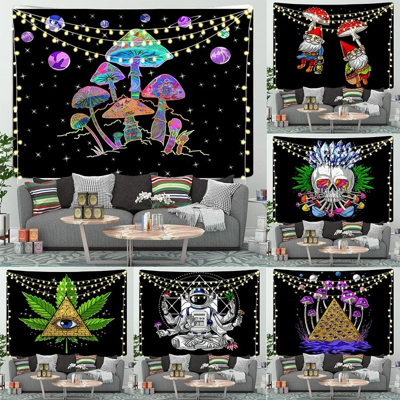 Beautiful psychedelic mushroom series tapestry Home decoration hanging cloth Living room room background wall cloth 95*73cm
Beautiful psychedelic mushroom series tapestry Home decoration hanging cloth Living room room background wall cloth 95*73cm