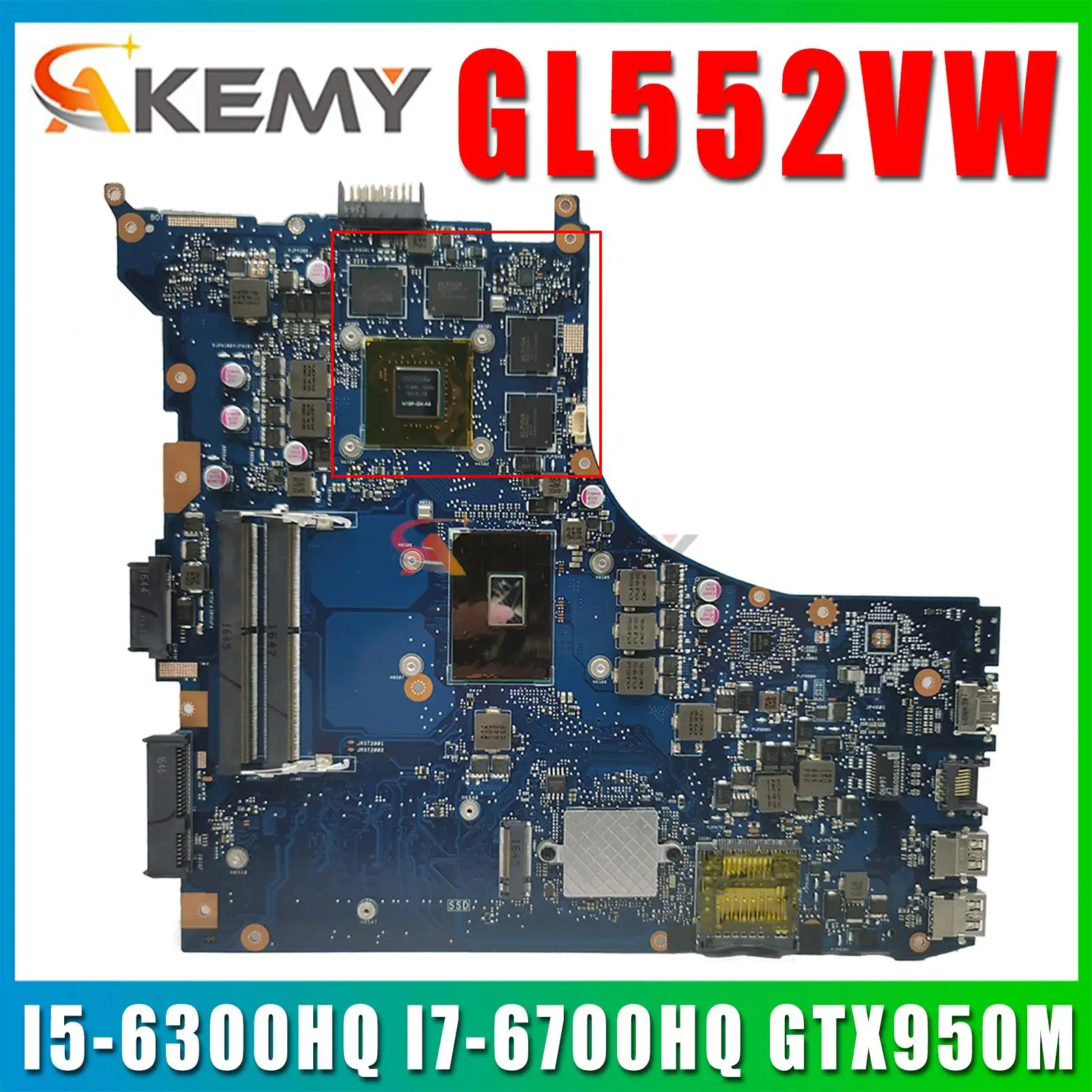 GL552VW REV2.1 материнская плата для ноутбука ASUS GL552VW GL552VX GL552V ZX50V оригинальная материнская плата I5-6300HQ I7-6700HQ GTX950M
GL552VW REV2.1 материнская плата для ноутбука ASUS GL552VW GL552VX GL552V ZX50V оригинальная материнская плата I5-6300HQ I7-6700HQ GTX950M