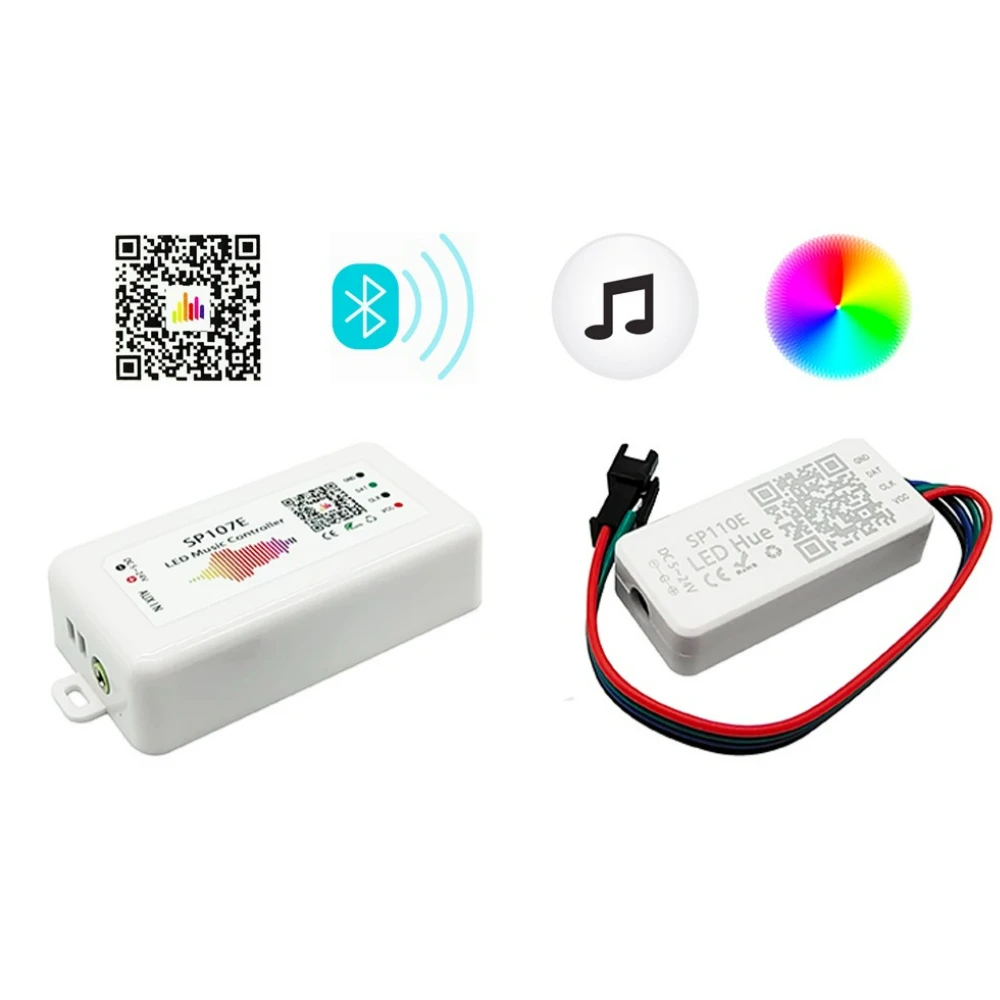 WS2812B WS2811 SK6812 Led Pixels Strip Light Controller Bluetooth SP110E WIFI Music SP107E DC5V-24V
WS2812B WS2811 SK6812 Led Pixels Strip Light Controller Bluetooth SP110E WIFI Music SP107E DC5V-24V