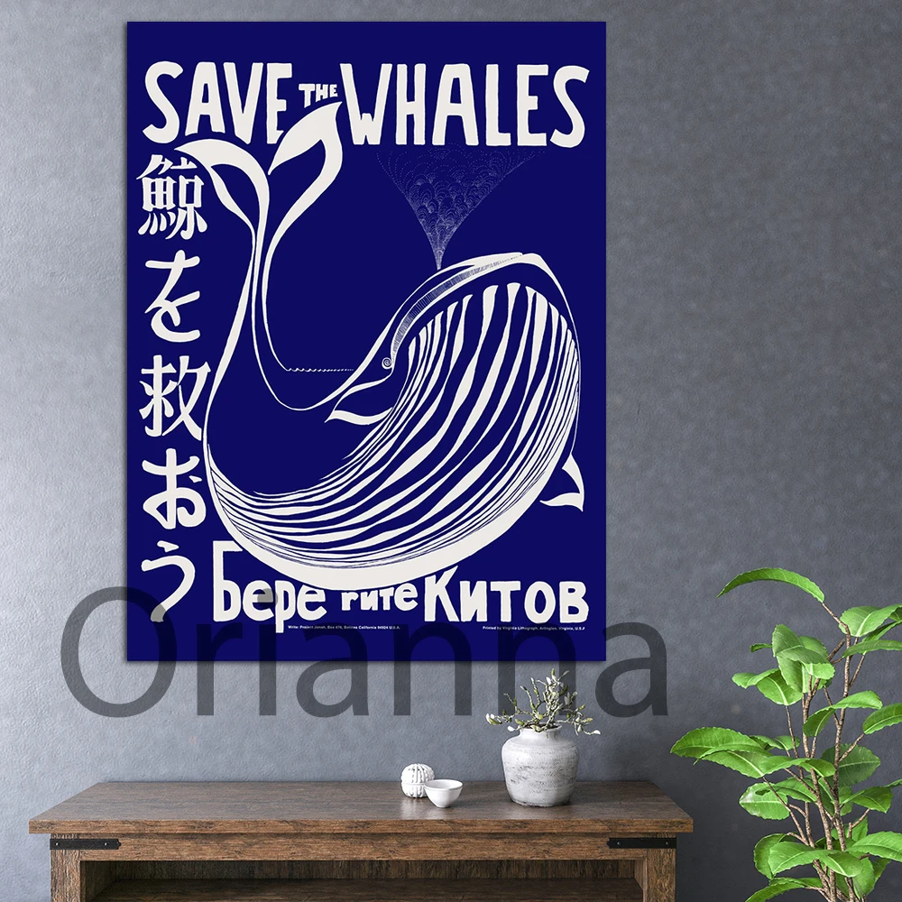 Vintage Japanese Poster Save The Whales,Exhibition Poster,Japanese Art,Modern Illustration Prints Wall Art Decor Canvas Painting 
Vintage Japanese Poster Save The Whales,Exhibition Poster,Japanese Art,Modern Illustration Prints Wall Art Decor Canvas Painting