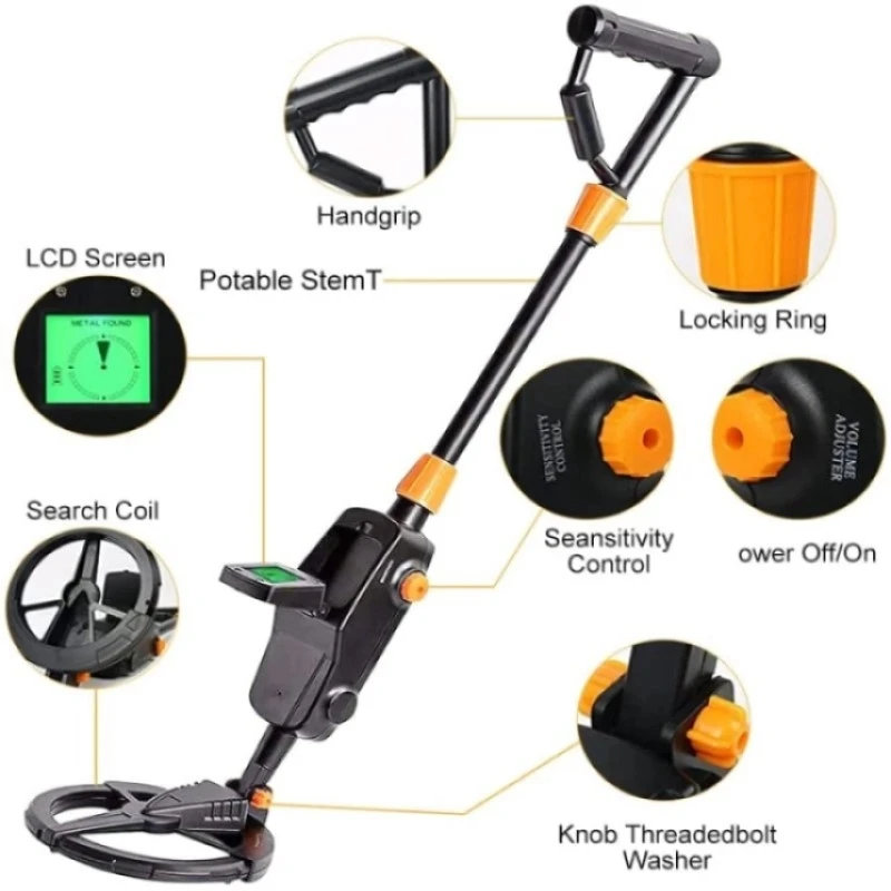 

Circuit Metals Tracker Seeker + Search Coil MD-1008A Professional Metal Detector Search Gold Detector Treasure Hunter