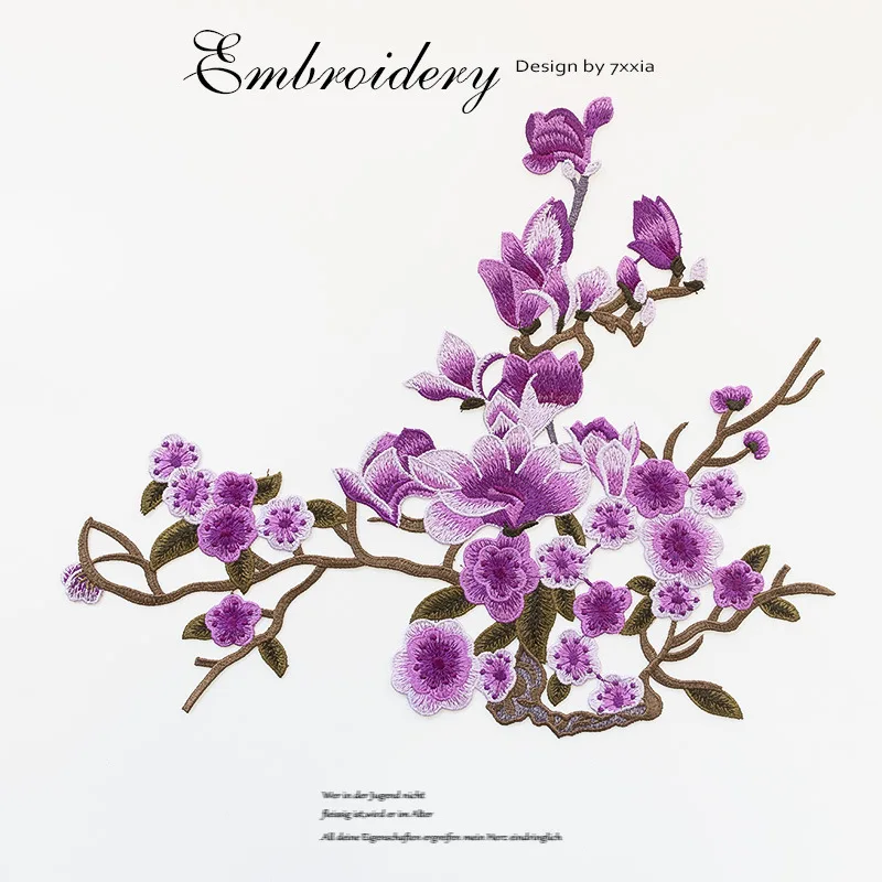 Plum blossom Magnolia Embroidery Cloth Stickers Clothes DIY Crafts Large Patch Cheongsam Dress Ethnic Clothing Accessories
Plum blossom Magnolia Embroidery Cloth Stickers Clothes DIY Crafts Large Patch Cheongsam Dress Ethnic Clothing Accessories