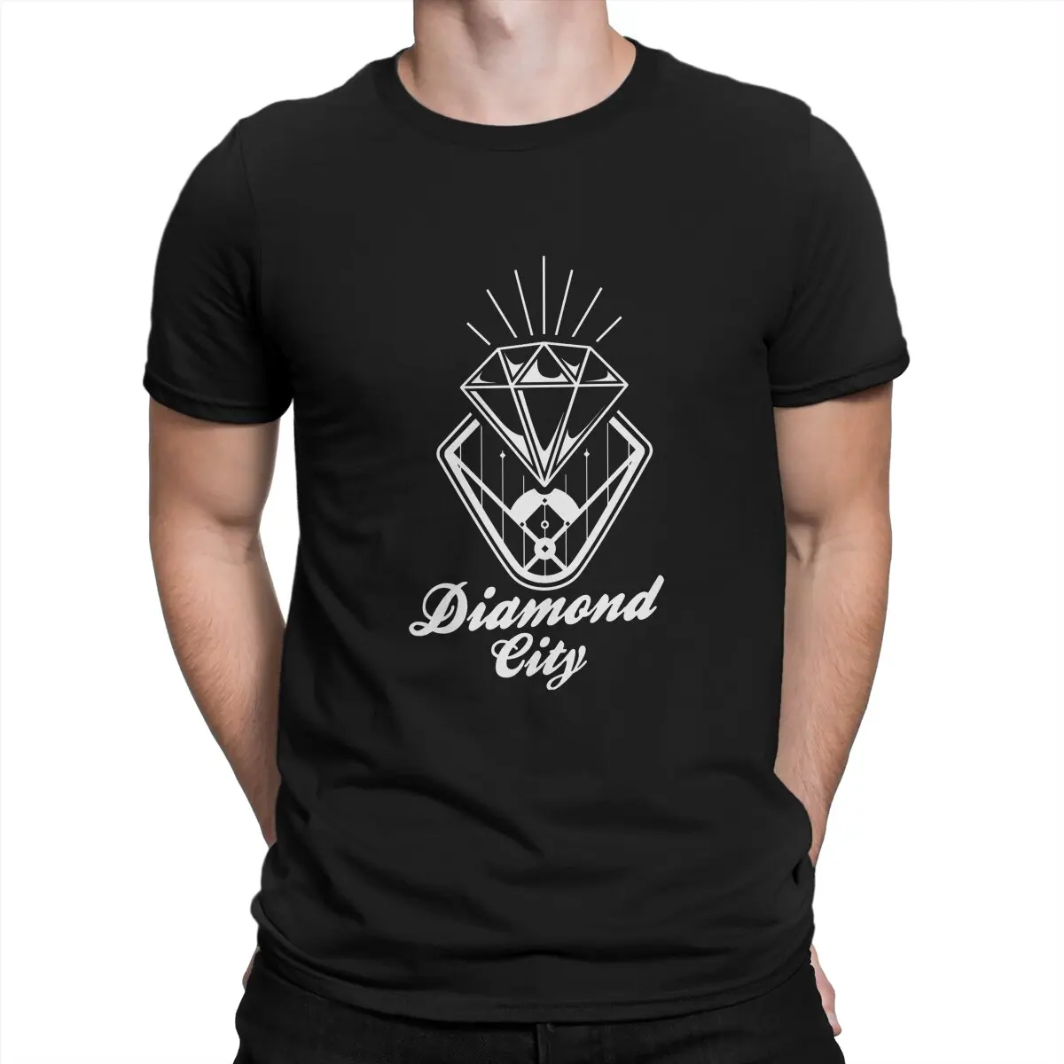 Футболка мужская с круглым вырезом Fallout, модная тенниска с надписью «Game Diamond City», майка в стиле Харадзюку, одежда на лето
Футболка мужская с круглым вырезом Fallout, модная тенниска с надписью «Game Diamond City», майка в стиле Харадзюку, одежда на лето