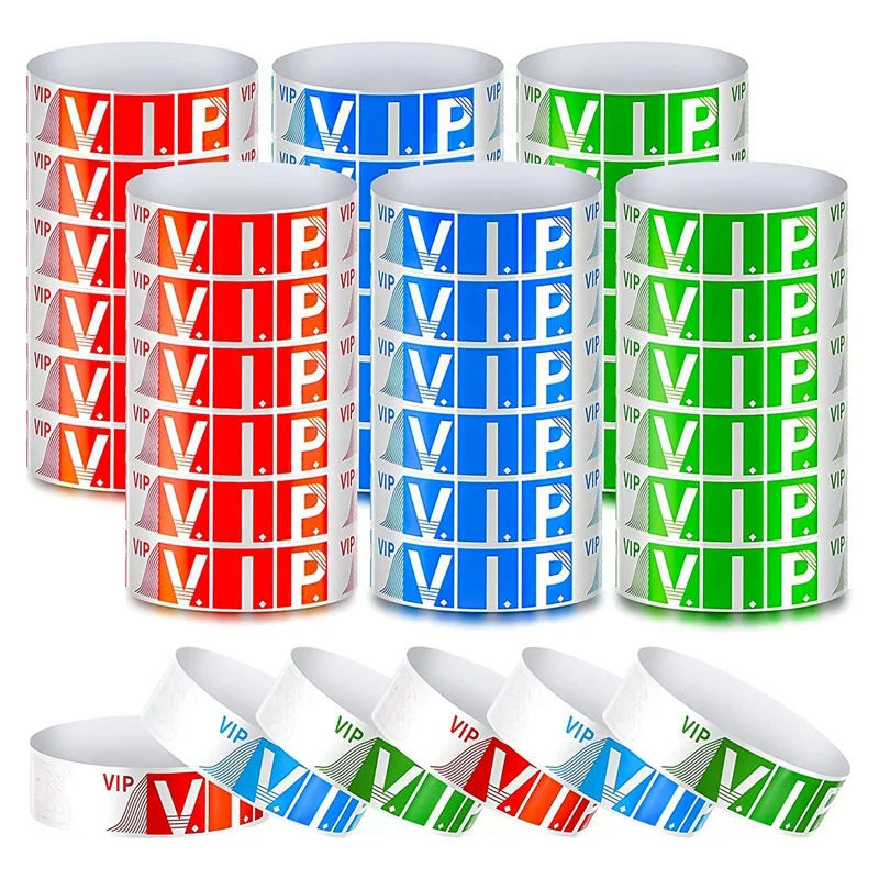 600 Pack VIP Wristbands For Events Waterproof VIP Wristbands VIP Paper Bracelets Wristbands For Party (Red, Blue, Green)
600 Pack VIP Wristbands For Events Waterproof VIP Wristbands VIP Paper Bracelets Wristbands For Party (Red, Blue, Green)