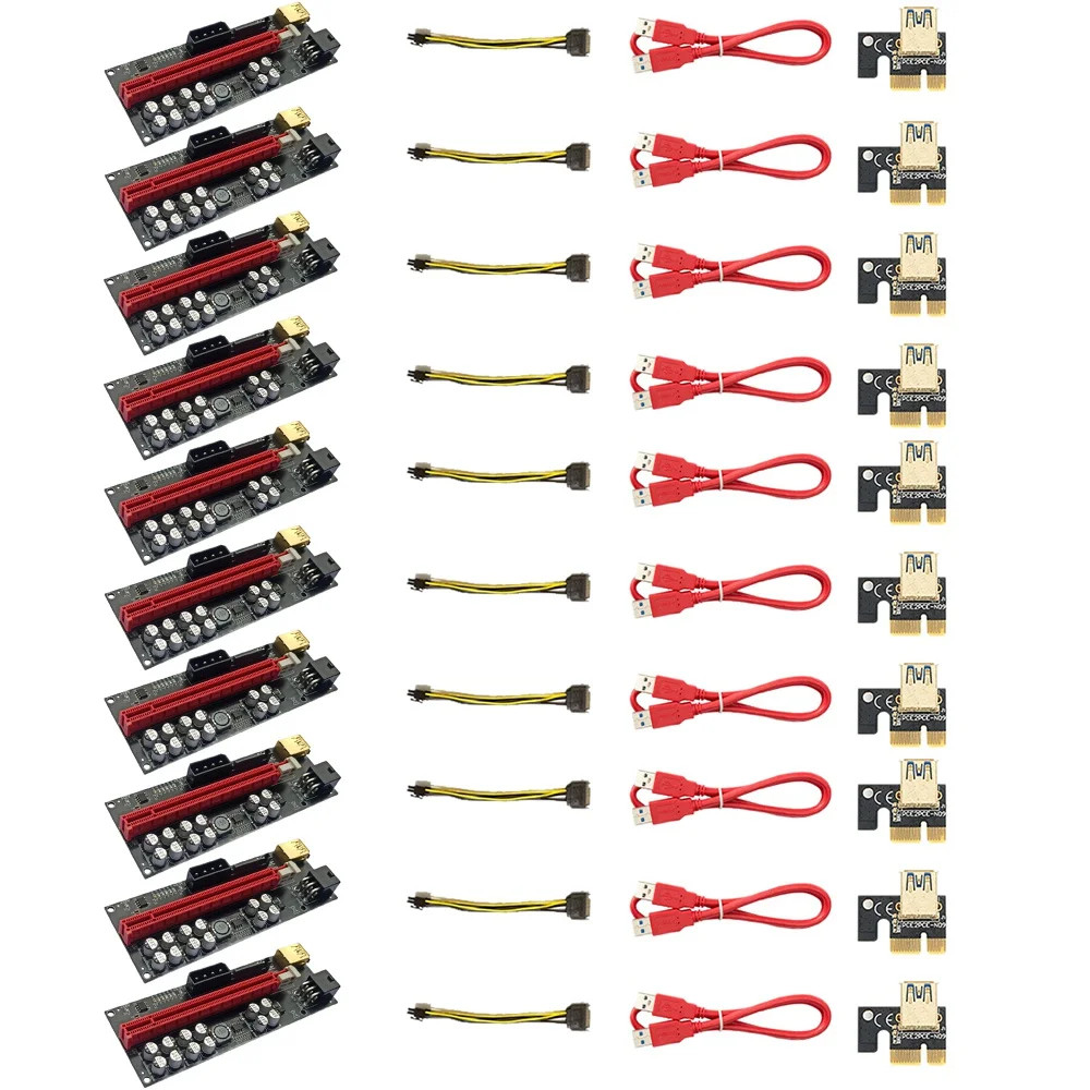 10 Pcs VER018 PLUS Riser Card PCIE 1X to 16X USB3.0 60cm Graphics Card Extension Cable Adapter Card for Bitcoin Mining
10 Pcs VER018 PLUS Riser Card PCIE 1X to 16X USB3.0 60cm Graphics Card Extension Cable Adapter Card for Bitcoin Mining
