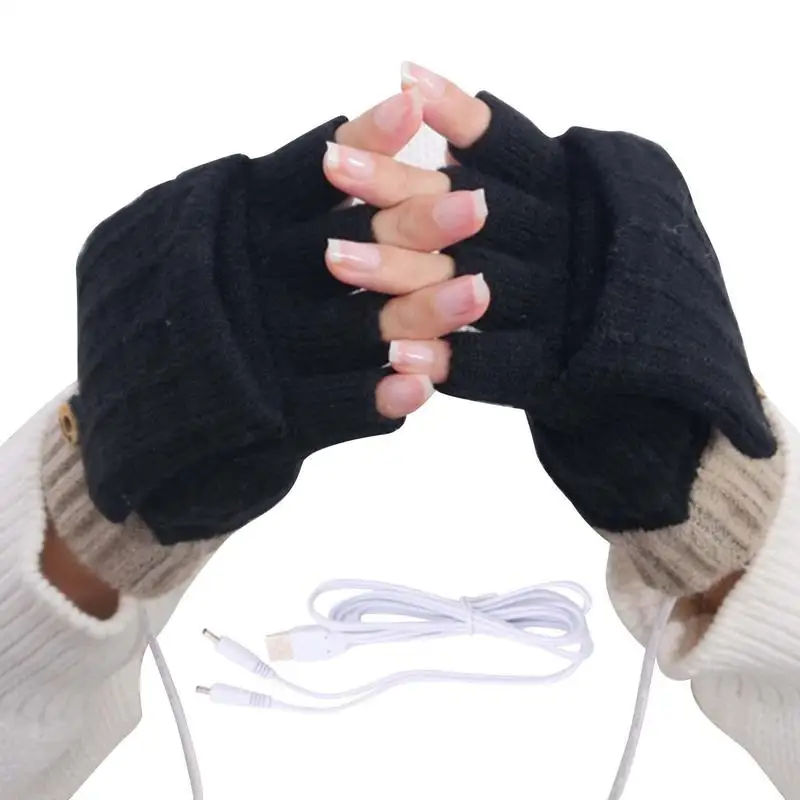 USB Heated Gloves USB Hand Warmer Gloves For Typing 2 Sides Heat Winter Warmers Mittens Knitted Fingerless Gloves For Women Men
USB Heated Gloves USB Hand Warmer Gloves For Typing 2 Sides Heat Winter Warmers Mittens Knitted Fingerless Gloves For Women Men