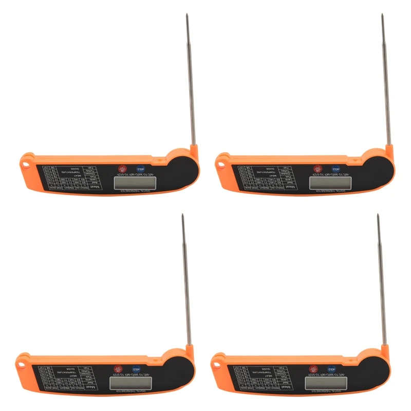 4X Digital Instant Read Meat Thermometer With Highly Accurate Temperature Probe, Electric Cooking Thermometer
4X Digital Instant Read Meat Thermometer With Highly Accurate Temperature Probe, Electric Cooking Thermometer