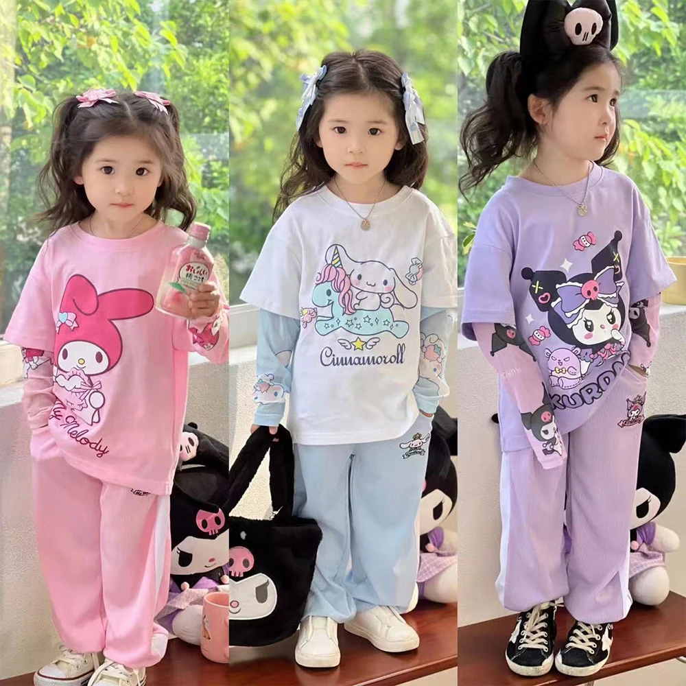 Sanrio Kid's T-Shirt Kuromi Cinnamoroll My Melody Kawaii Y2K Ice Silk Pants Mesh Sleeve Summer Cartoon Casual Cute Clothing Girl
Sanrio Kid's T-Shirt Kuromi Cinnamoroll My Melody Kawaii Y2K Ice Silk Pants Mesh Sleeve Summer Cartoon Casual Cute Clothing Girl