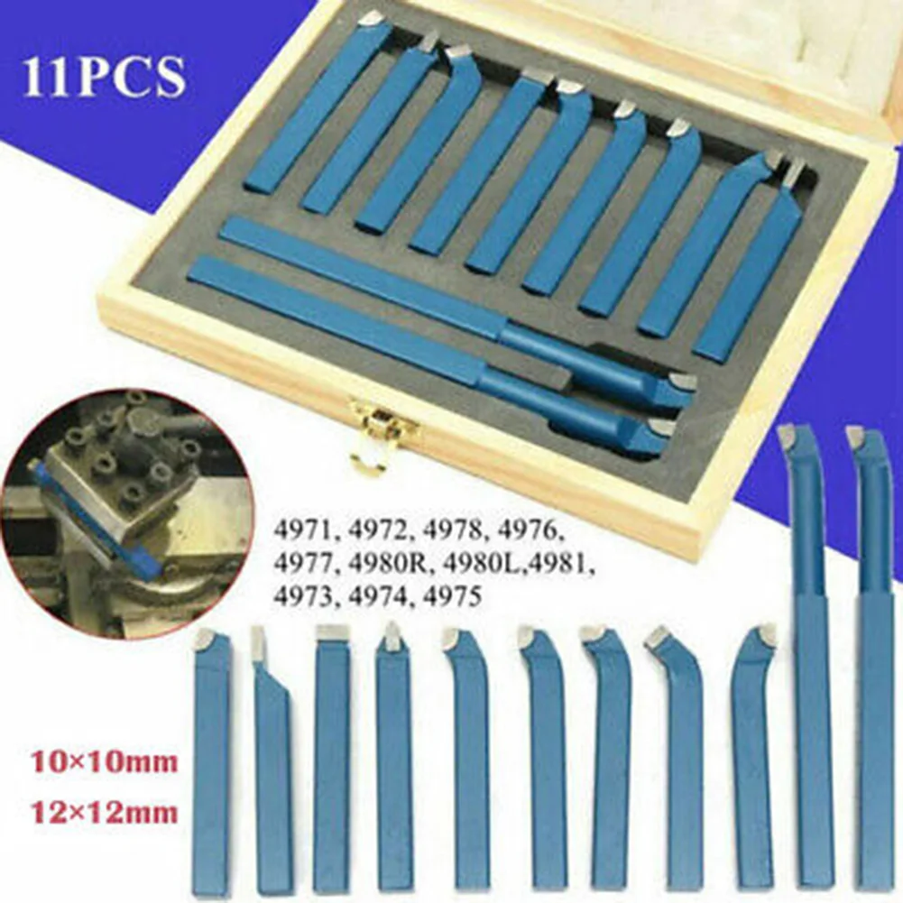 11PCS Shank Lathe Turning Tool Holder Carbide Tip Cutter Tool Bit Cutting Set Metal Lathe Part10mm/12mm External Turning Tools
11PCS Shank Lathe Turning Tool Holder Carbide Tip Cutter Tool Bit Cutting Set Metal Lathe Part10mm/12mm External Turning Tools