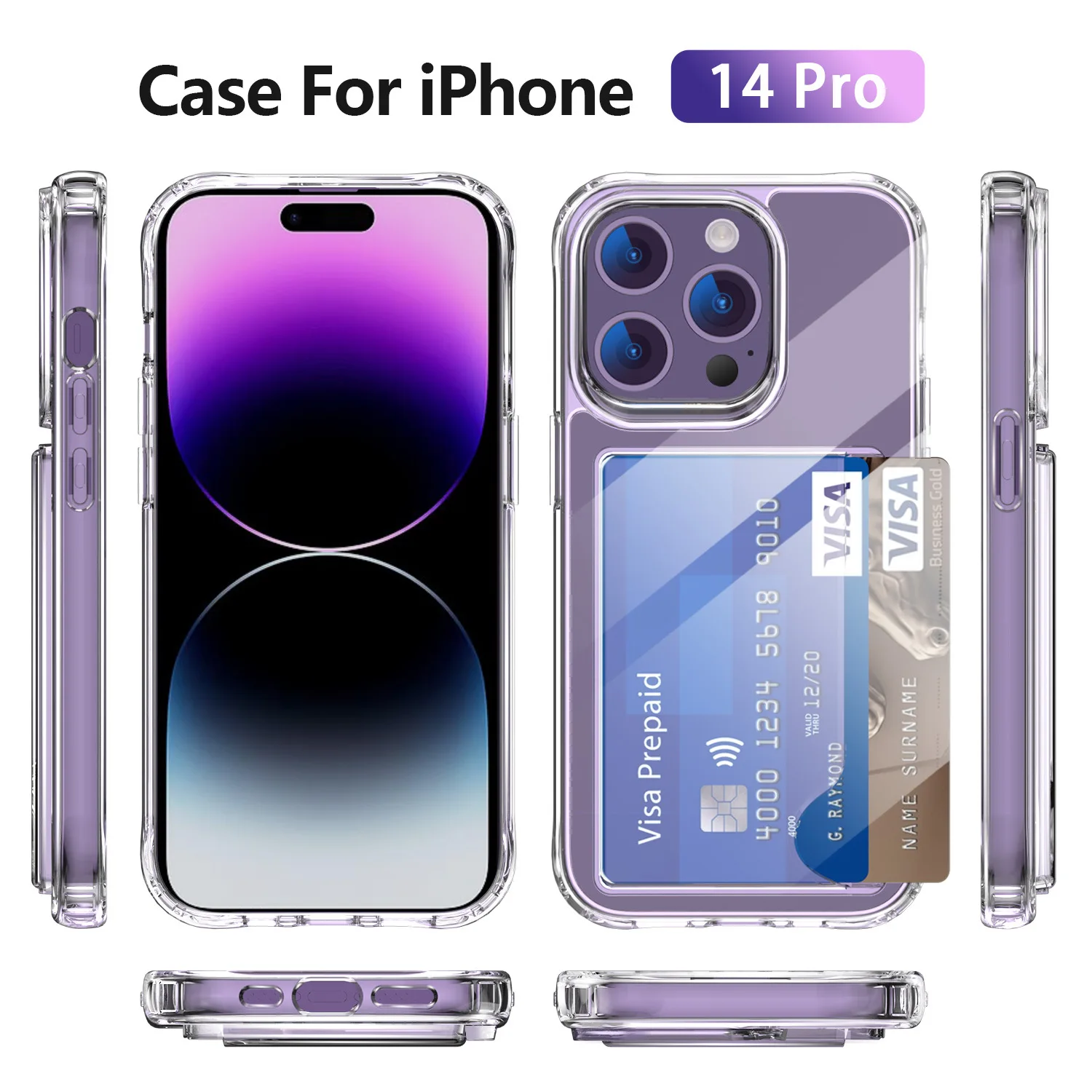 Card Slot Transparent Clear Crystal Case for iphone 6 7 8 Plus SE 2 3 X XS XR 11 12 Mini 13 14 Pro Max Shockproof Cover
Card Slot Transparent Clear Crystal Case for iphone 6 7 8 Plus SE 2 3 X XS XR 11 12 Mini 13 14 Pro Max Shockproof Cover