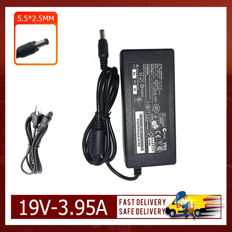 19V 3.95A 75W 5.5*2.5mm laptop power adapter For Toshiba L600 L800 L700 M806 charger
19V 3.95A 75W 5.5*2.5mm laptop power adapter For Toshiba L600 L800 L700 M806 charger