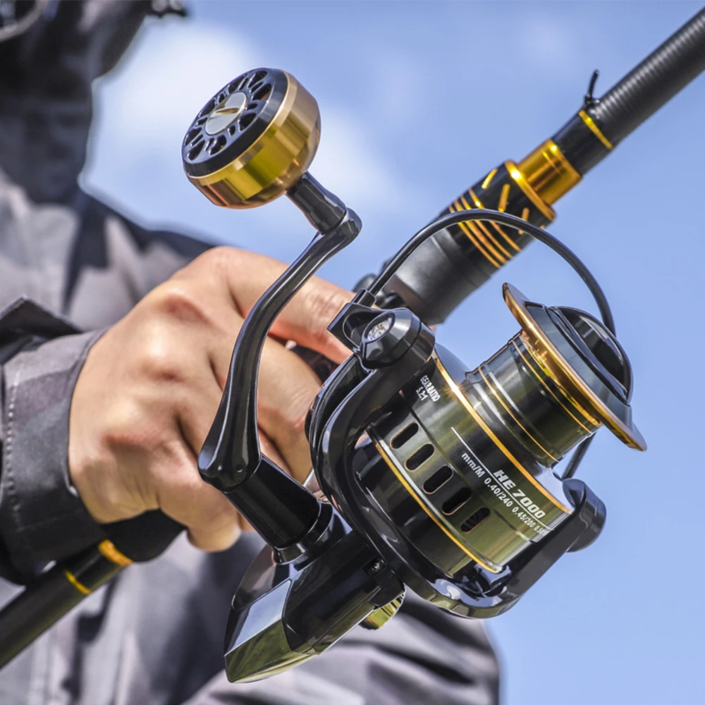 Fishing Reel Max Drag 10kg Spare Metal Spool Ball Grip Spinning Reel Saltwater Fresh For Carp Reel Fishing Strengthen HE500-7000
Fishing Reel Max Drag 10kg Spare Metal Spool Ball Grip Spinning Reel Saltwater Fresh For Carp Reel Fishing Strengthen HE500-7000