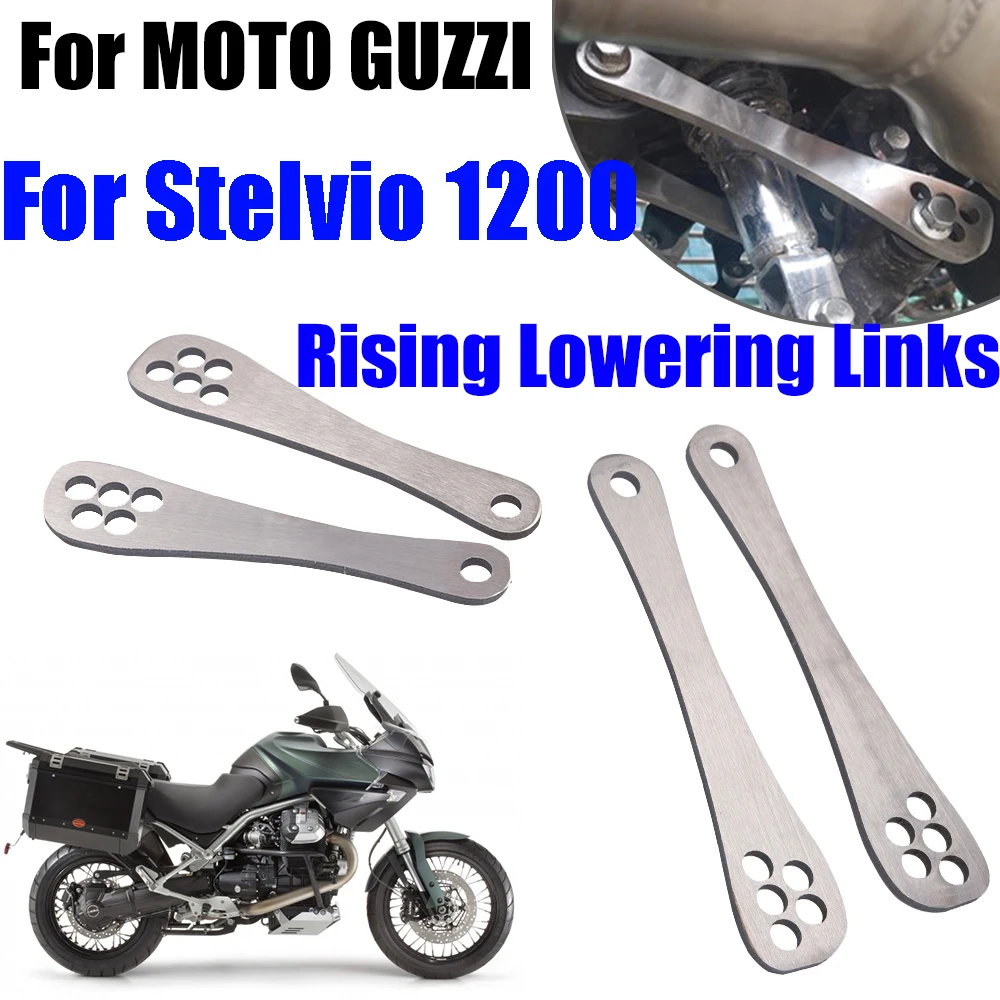 

For MOTO GUZZI Stelvio 1200 NTX 4V 8V 1200NTX Motorcycle Accessories Rear Suspension Shock Absorber Rising Link Lowering Links
