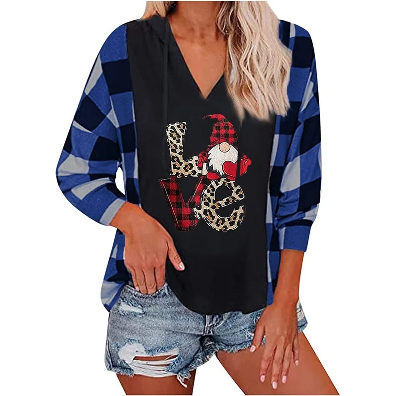 Hoodie Women's Christmas Element Plaid Long Sleeve Sweatshirt Top Moletom Feminino Sudaderas Para Mujer Anime Hoodies Women
Hoodie Women's Christmas Element Plaid Long Sleeve Sweatshirt Top Moletom Feminino Sudaderas Para Mujer Anime Hoodies Women