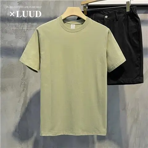 T Shirts Men Summer Cotton T-shirt Solid Color All-match Short-sleeved Daily Casual Bottoming Men's Top
T Shirts Men Summer Cotton T-shirt Solid Color All-match Short-sleeved Daily Casual Bottoming Men's Top
