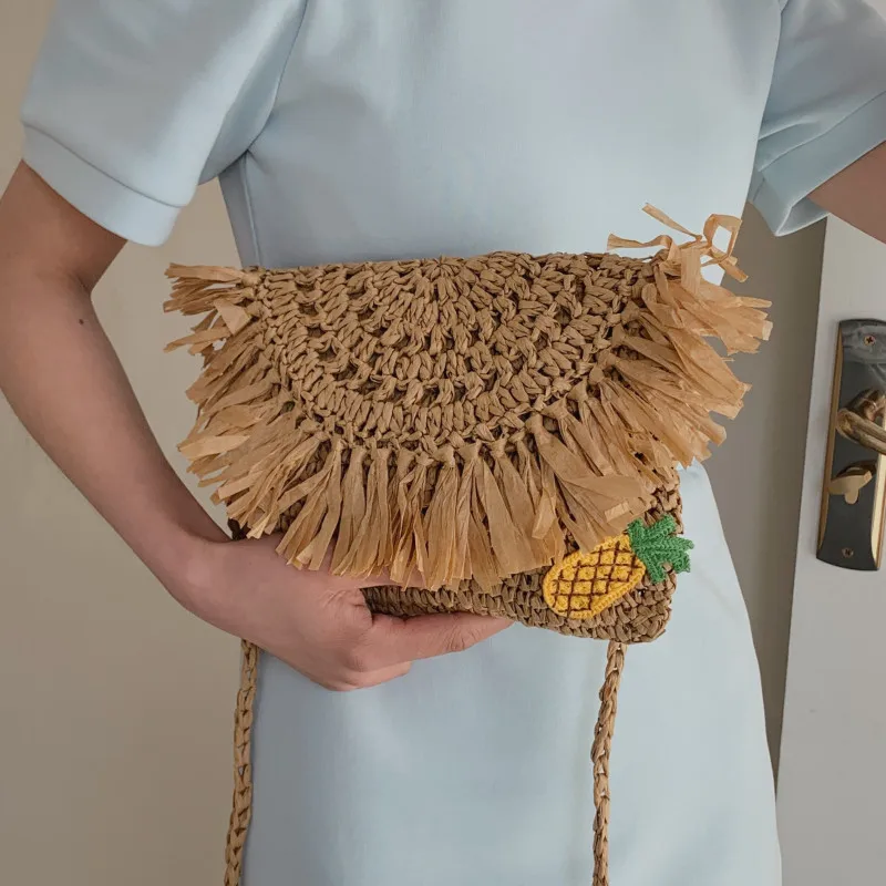 Summer Weave Female Crossbody Bag Straw Woven Shoulder Bag New Fashion All Match Handbags Women's Simple Designer Messenger Bag
Summer Weave Female Crossbody Bag Straw Woven Shoulder Bag New Fashion All Match Handbags Women's Simple Designer Messenger Bag
