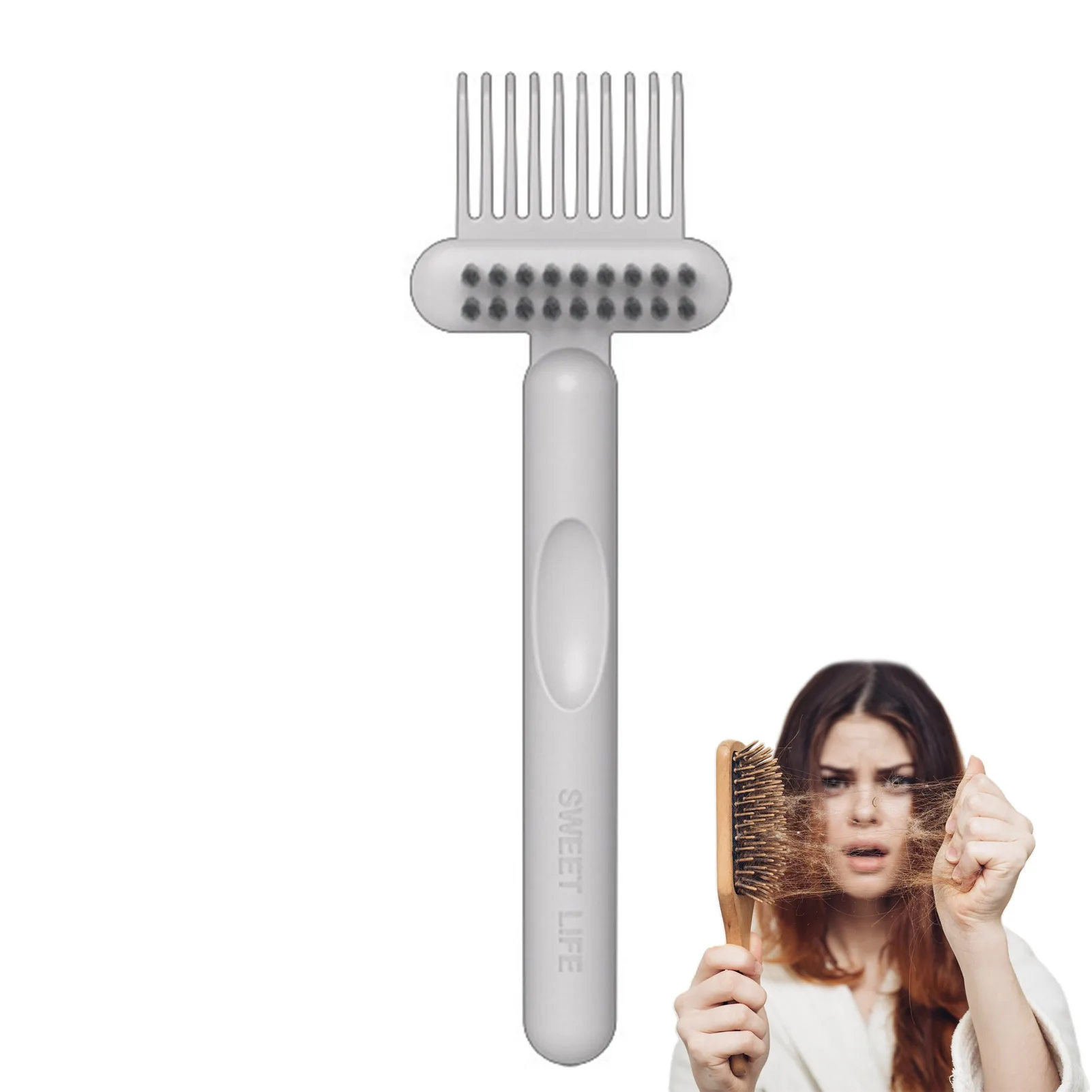 Mini Hair Brush Remover 2-In-1 Comb Cleaning Brush With High Tenacity Cleaning Claws Mini Hair Brush Remover For Removing Hair
Mini Hair Brush Remover 2-In-1 Comb Cleaning Brush With High Tenacity Cleaning Claws Mini Hair Brush Remover For Removing Hair
