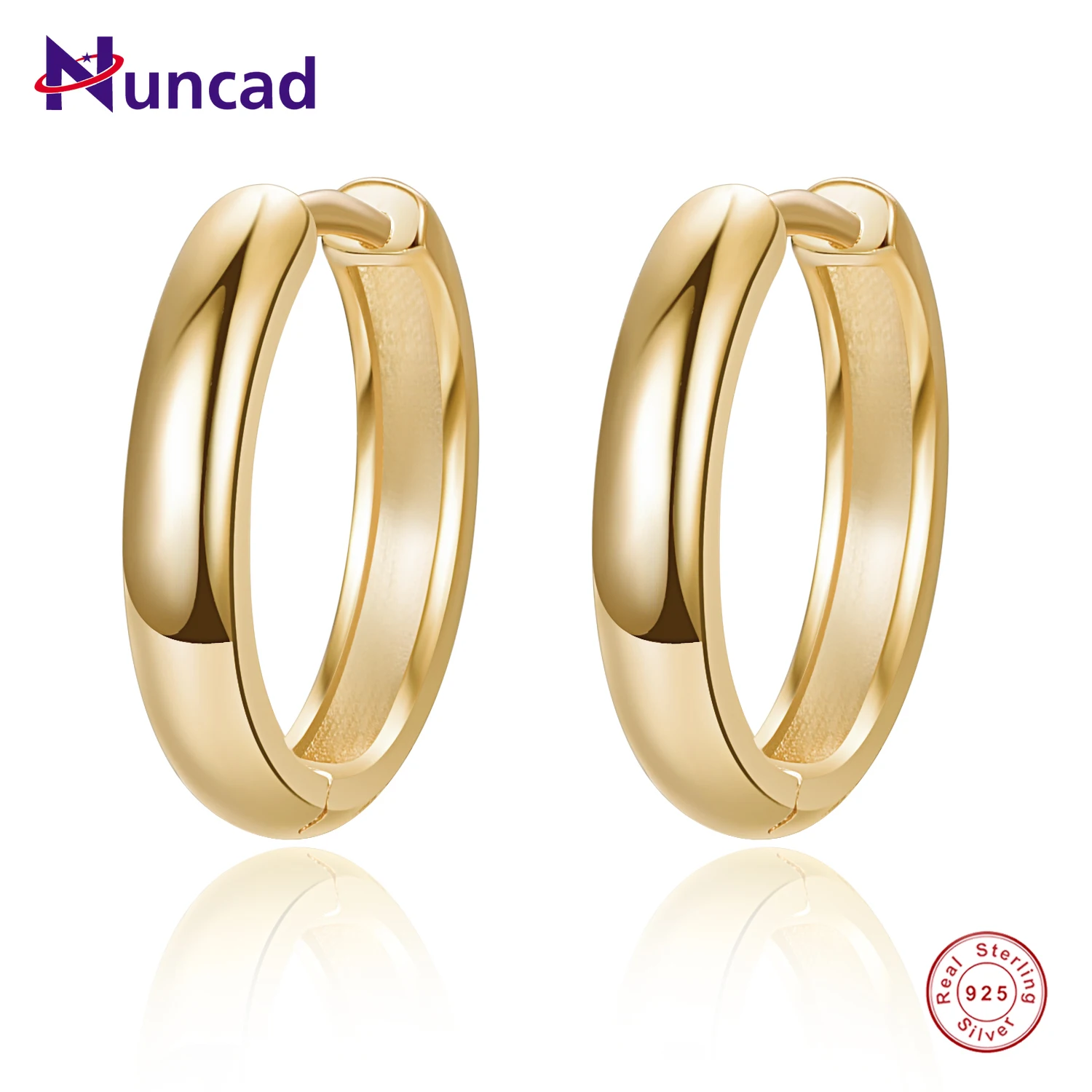 NUNCAD 925 Silver Rhodium Gold Plated 12mm Diameter Glossy Earrings Ear Studs for Wedding Engagement Party
NUNCAD 925 Silver Rhodium Gold Plated 12mm Diameter Glossy Earrings Ear Studs for Wedding Engagement Party