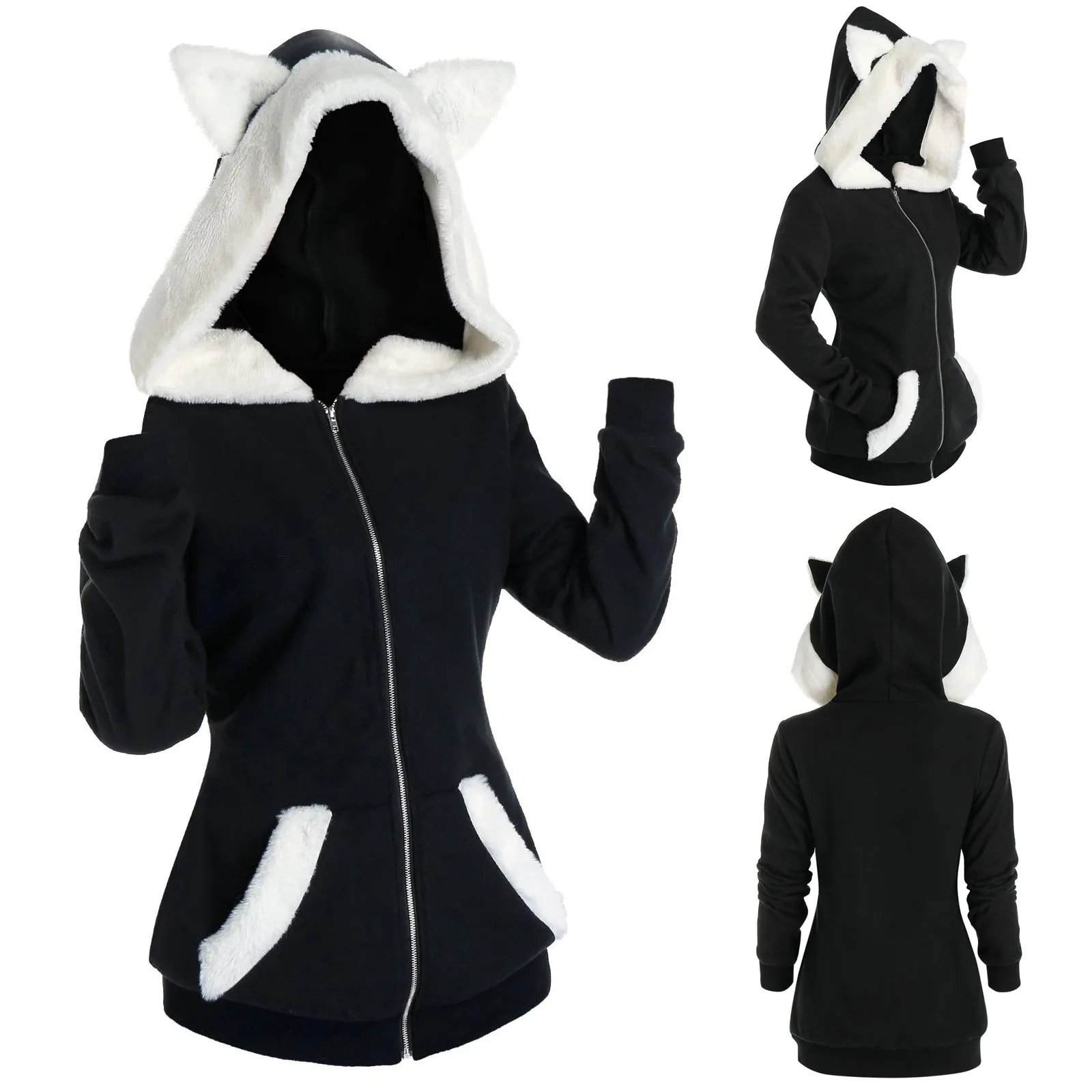 Unisex Hoodie Women Sweatshirt Long Sleeve Sweatshirt Warm Cat Ear Hooded Plush Hoodie Pullover Women Winter Outerwear худи Tops
Unisex Hoodie Women Sweatshirt Long Sleeve Sweatshirt Warm Cat Ear Hooded Plush Hoodie Pullover Women Winter Outerwear худи Tops