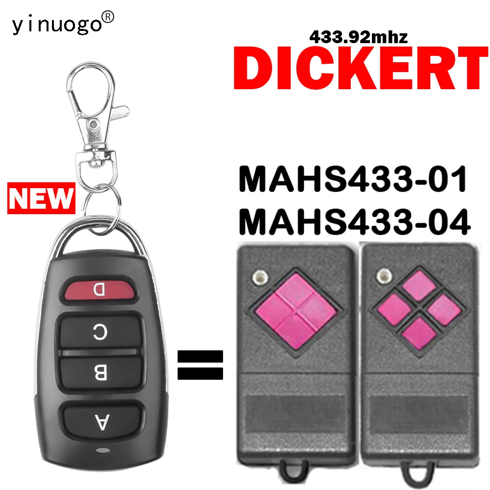 DICKERT MAHS433-04 MAHS433-01 Gate Remote Control Garage Door Opener 433.92MHz Fixed Code Clone Garage Gate Command Controller
DICKERT MAHS433-04 MAHS433-01 Gate Remote Control Garage Door Opener 433.92MHz Fixed Code Clone Garage Gate Command Controller