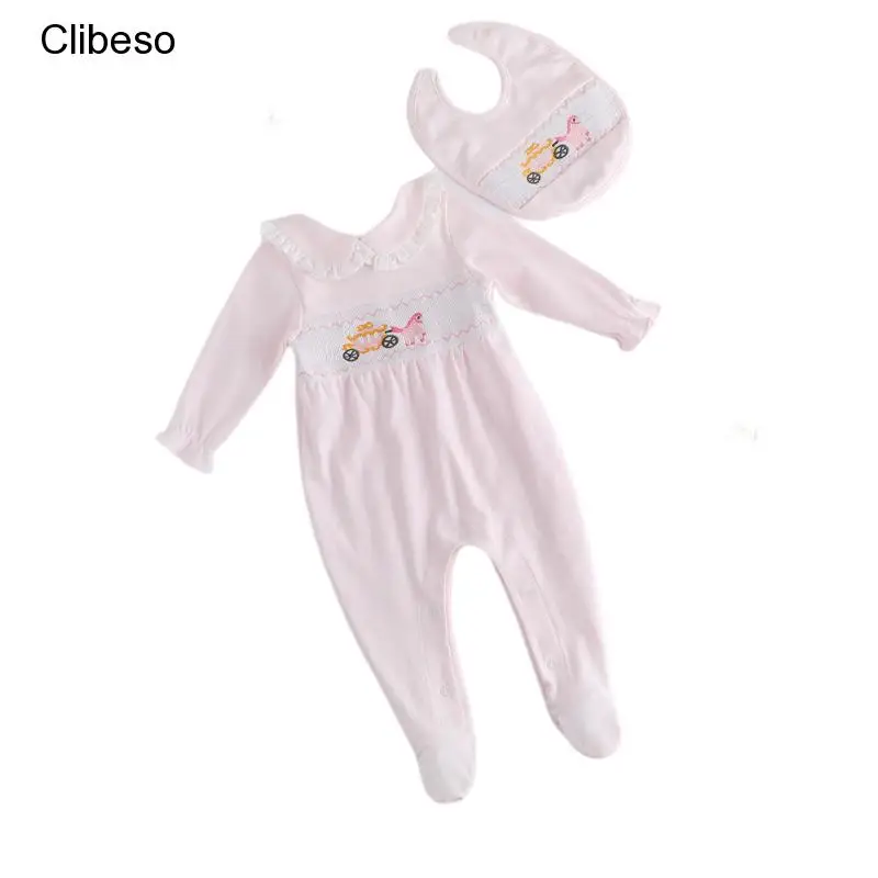2023 Kid Girls One-piece Overalls with Baby Bib Newborns Smocking Cartoon Printed Jumpsuits Children Casual Smocked Playwears
2023 Kid Girls One-piece Overalls with Baby Bib Newborns Smocking Cartoon Printed Jumpsuits Children Casual Smocked Playwears