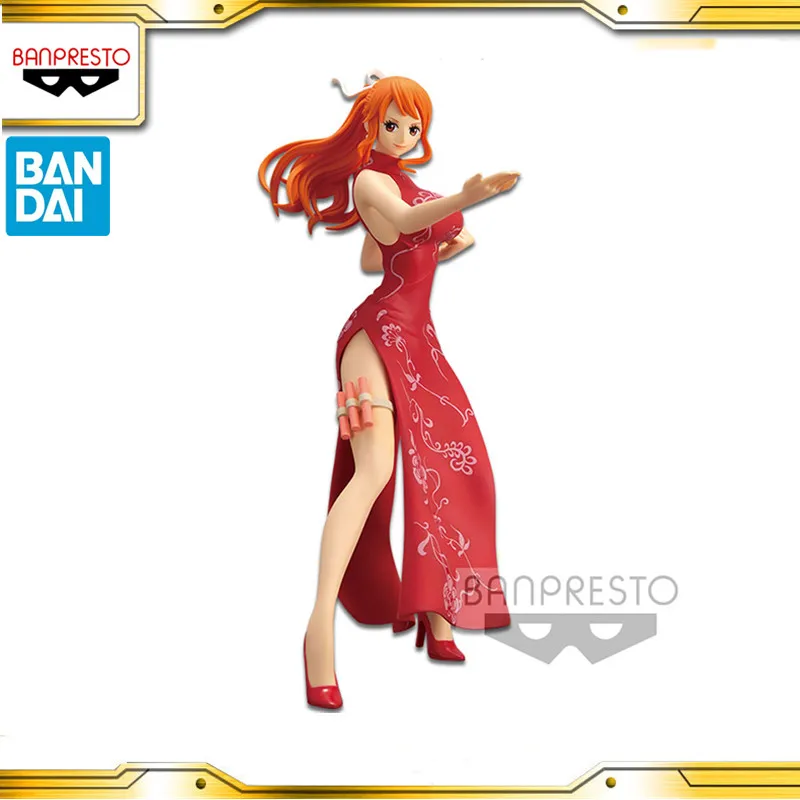 One Piece Anime Sexy Charm Red Cheongsam Nami Anime Figure Model Bandai Genuine Toys Figure Periphery Fans Collection Gifts
One Piece Anime Sexy Charm Red Cheongsam Nami Anime Figure Model Bandai Genuine Toys Figure Periphery Fans Collection Gifts