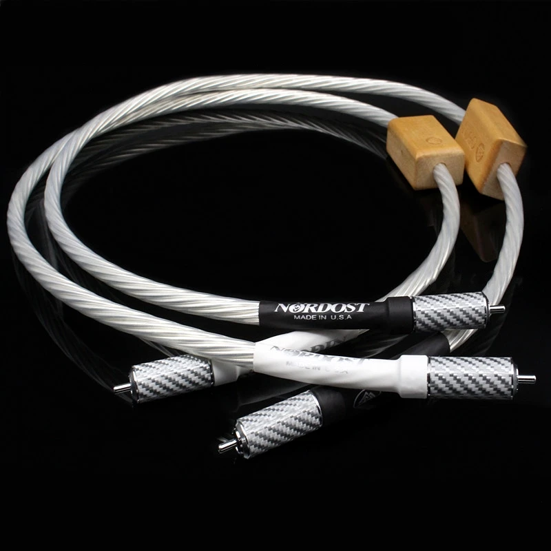 Pair Nordost Odin RCA Cable Silver HiFi Audio Interconnect Line Rhodium Plated Carbon Fiber Connector with Wood Ring
Pair Nordost Odin RCA Cable Silver HiFi Audio Interconnect Line Rhodium Plated Carbon Fiber Connector with Wood Ring