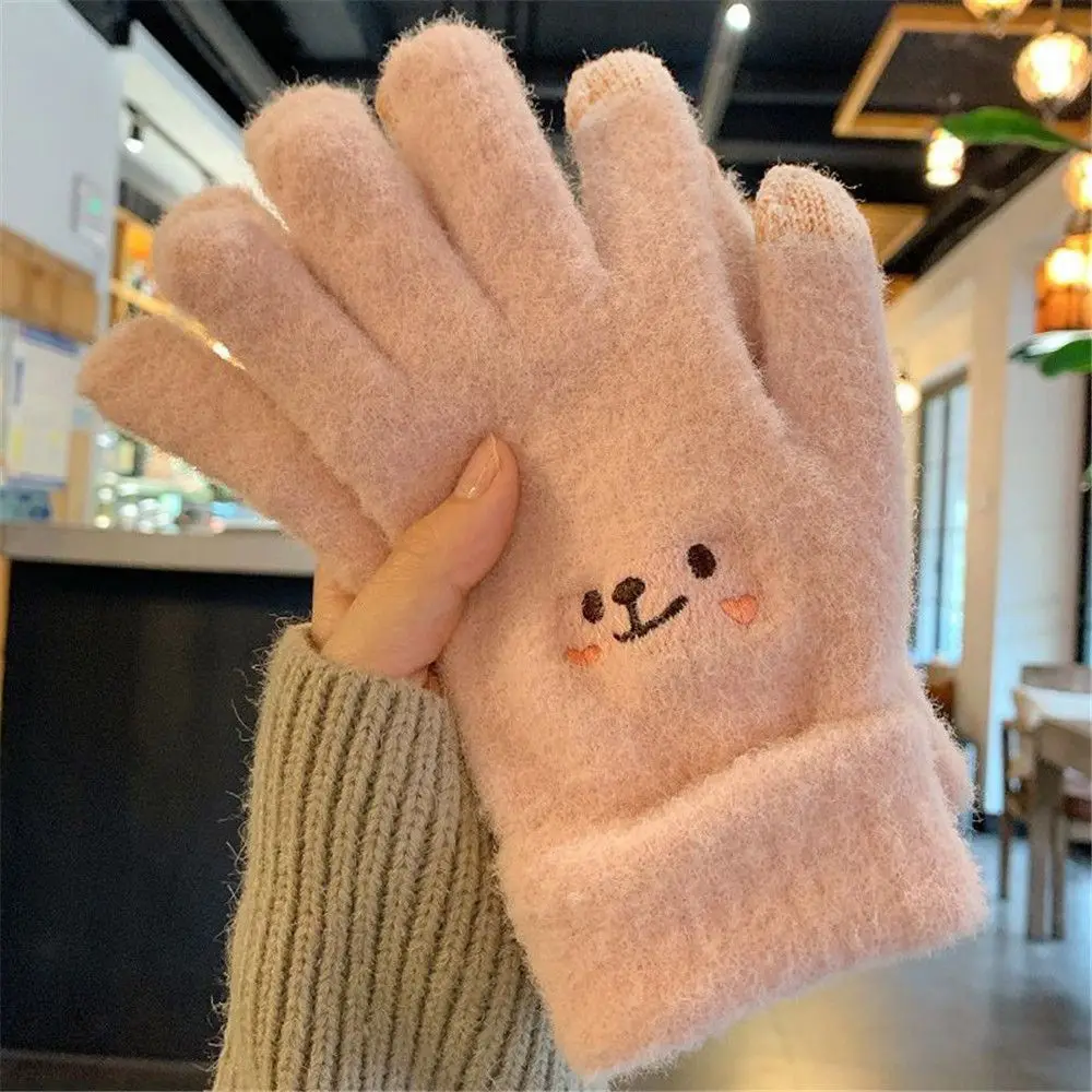 Winter Plush Touch Screen Mittens Skin Friendly All-Finger Gloves Embroidery Wool Mittens Student Cycling Gloves
Winter Plush Touch Screen Mittens Skin Friendly All-Finger Gloves Embroidery Wool Mittens Student Cycling Gloves
