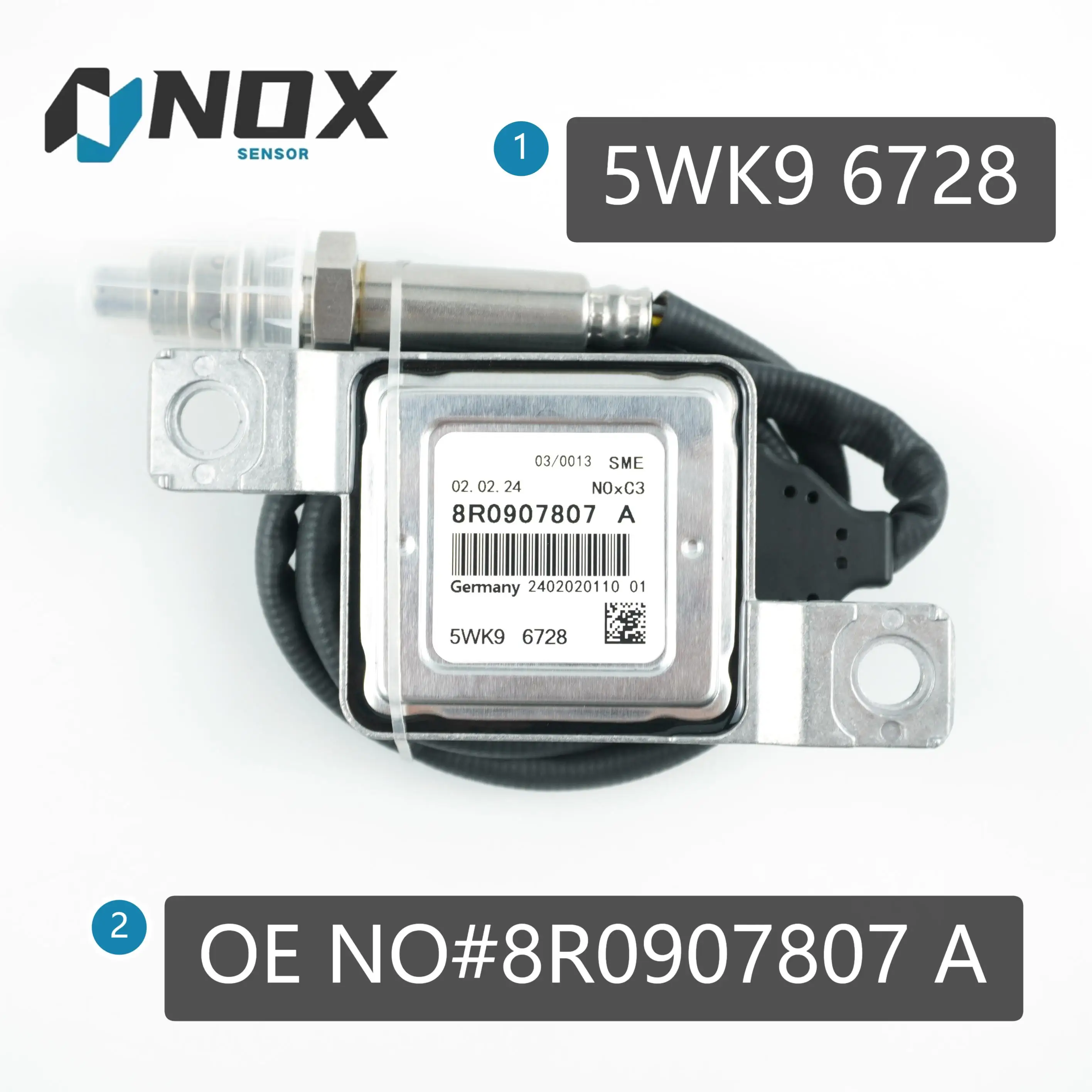 Новый датчик Nox для Audi Q5 2 0 TDI VW номер детали # 8R 0907807 A 5WK96728 5WK9 6728