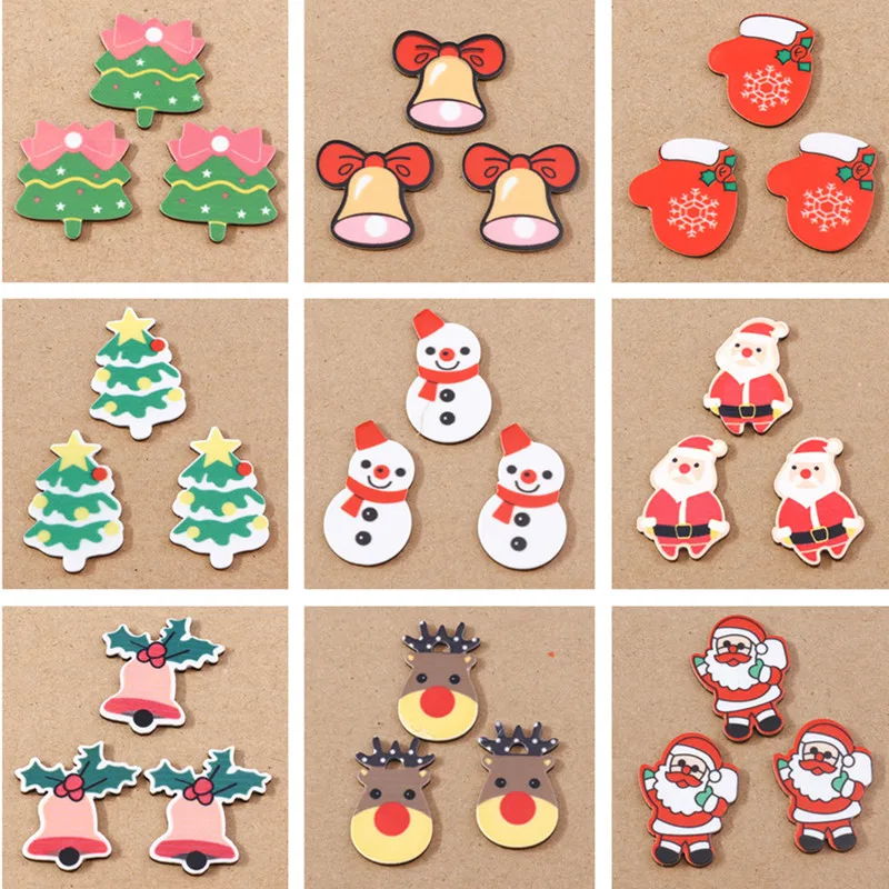 10pcs Colorful Resin Christmas Tree Santa Claus Flatback Cartoon Pattern DIY Scrapbook Cabochons Home Embellishments Accessories
10pcs Colorful Resin Christmas Tree Santa Claus Flatback Cartoon Pattern DIY Scrapbook Cabochons Home Embellishments Accessories
