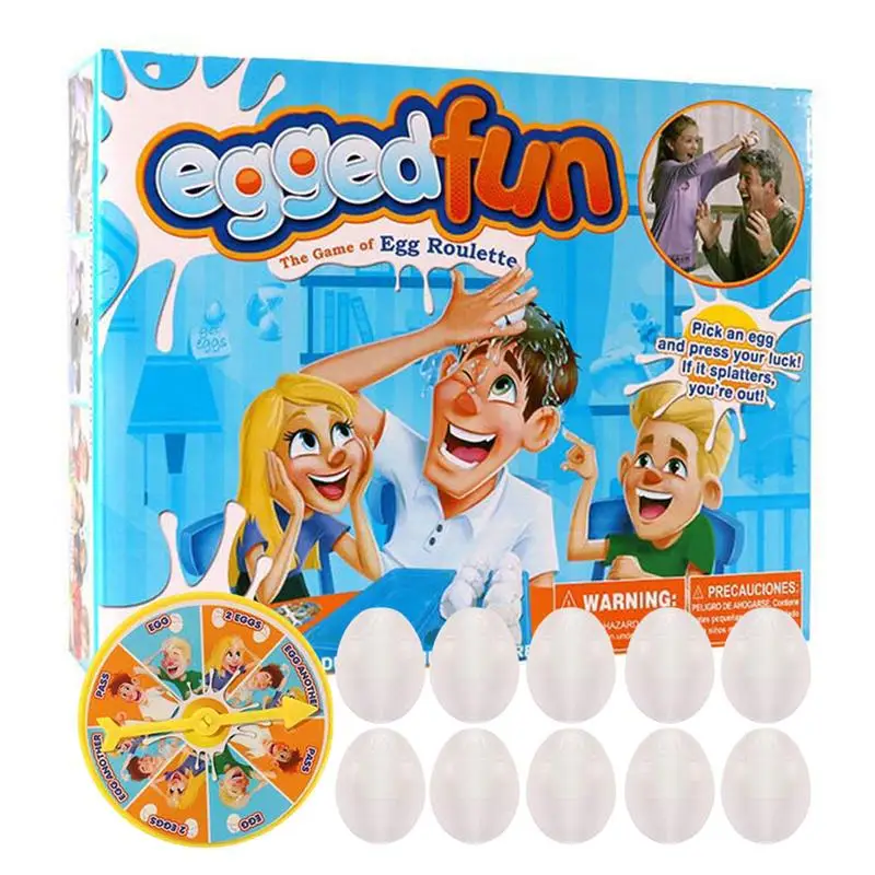 The Game Of Egg Roulette 10pcs Eggs In An Egg Tray With A Spinner Funny Egged-On Board Game For Kids And Families
The Game Of Egg Roulette 10pcs Eggs In An Egg Tray With A Spinner Funny Egged-On Board Game For Kids And Families
