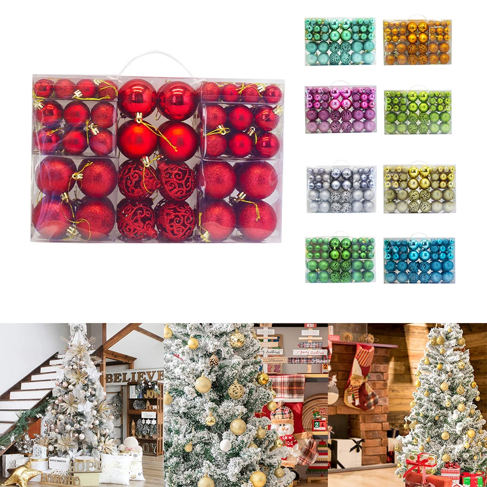 100pcs Christmas Ball Mixed Hollow Glittering Baubles Decorations Xmas Tree Hanging Ornament Household Merry Party Holiday Decor
100pcs Christmas Ball Mixed Hollow Glittering Baubles Decorations Xmas Tree Hanging Ornament Household Merry Party Holiday Decor