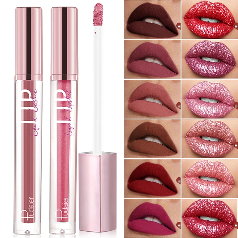 Pudaier Matte & Fine Glitter Lip Gloss Waterproof Moisturize Liquid Lipstick Non-stick Cup Korean Lips Plumper Lip Glaze Makeup
Pudaier Matte & Fine Glitter Lip Gloss Waterproof Moisturize Liquid Lipstick Non-stick Cup Korean Lips Plumper Lip Glaze Makeup