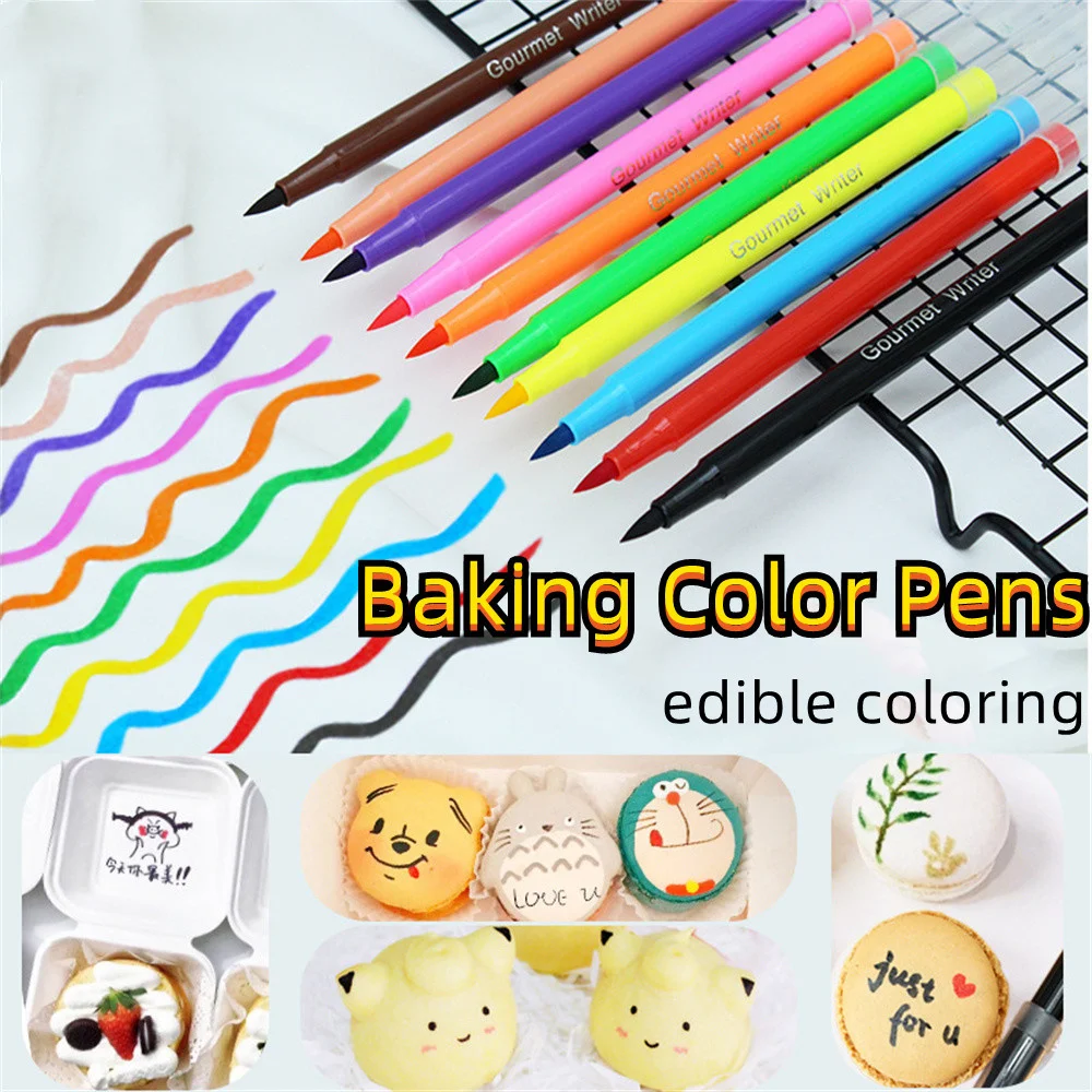 10colors/Set Edible Pen Brush Food Coloring Pen For Baking Cake Painting Outline Pigment Pen Cake Biscuits Diy Draw Tools Safe
10colors/Set Edible Pen Brush Food Coloring Pen For Baking Cake Painting Outline Pigment Pen Cake Biscuits Diy Draw Tools Safe