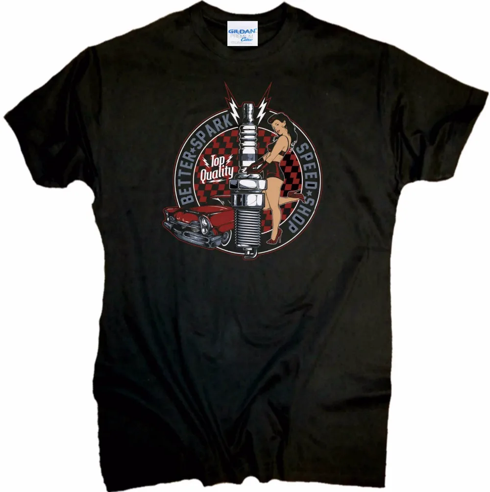 New Fashion Brand Short Sleevehot Rod T-Shirt Better Spark V8 Rockabilly Old School Us Car Vintage Racer Tee Shirt Classic
New Fashion Brand Short Sleevehot Rod T-Shirt Better Spark V8 Rockabilly Old School Us Car Vintage Racer Tee Shirt Classic