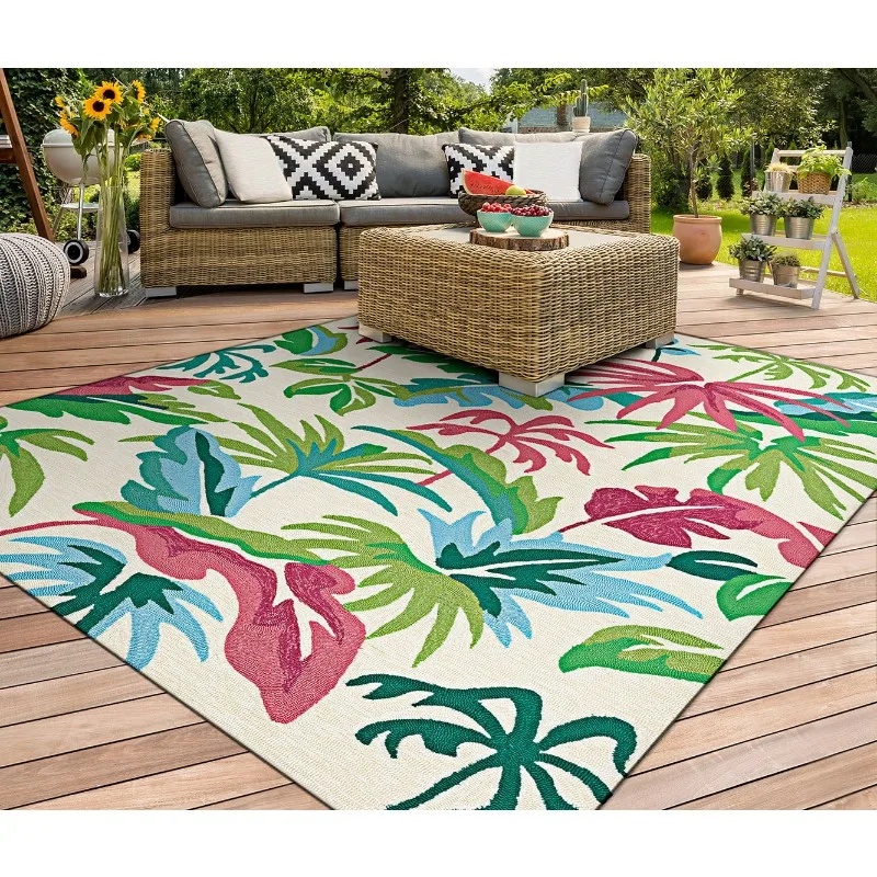 Covington Fiji Indoor/Outdoor Area Rug, 5'6" x 8', Ivory-Multi 
Covington Fiji Indoor/Outdoor Area Rug, 5'6" x 8', Ivory-Multi